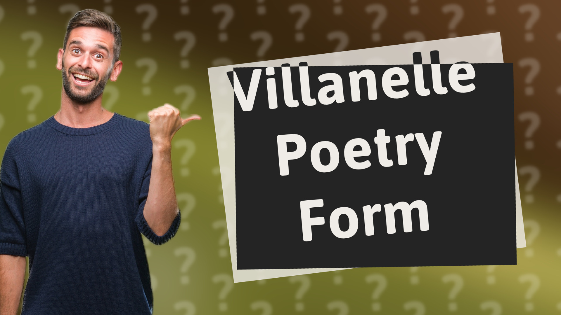 Villanelle Poetry Form