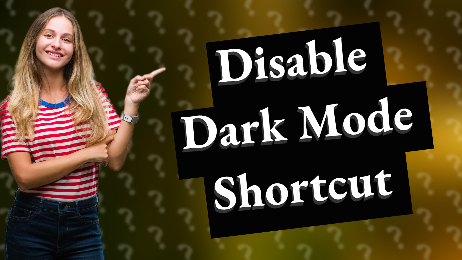 Disable Dark Mode Shortcut
