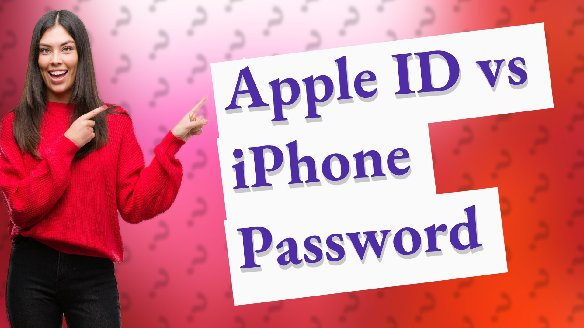 Apple ID vs iPhone Password