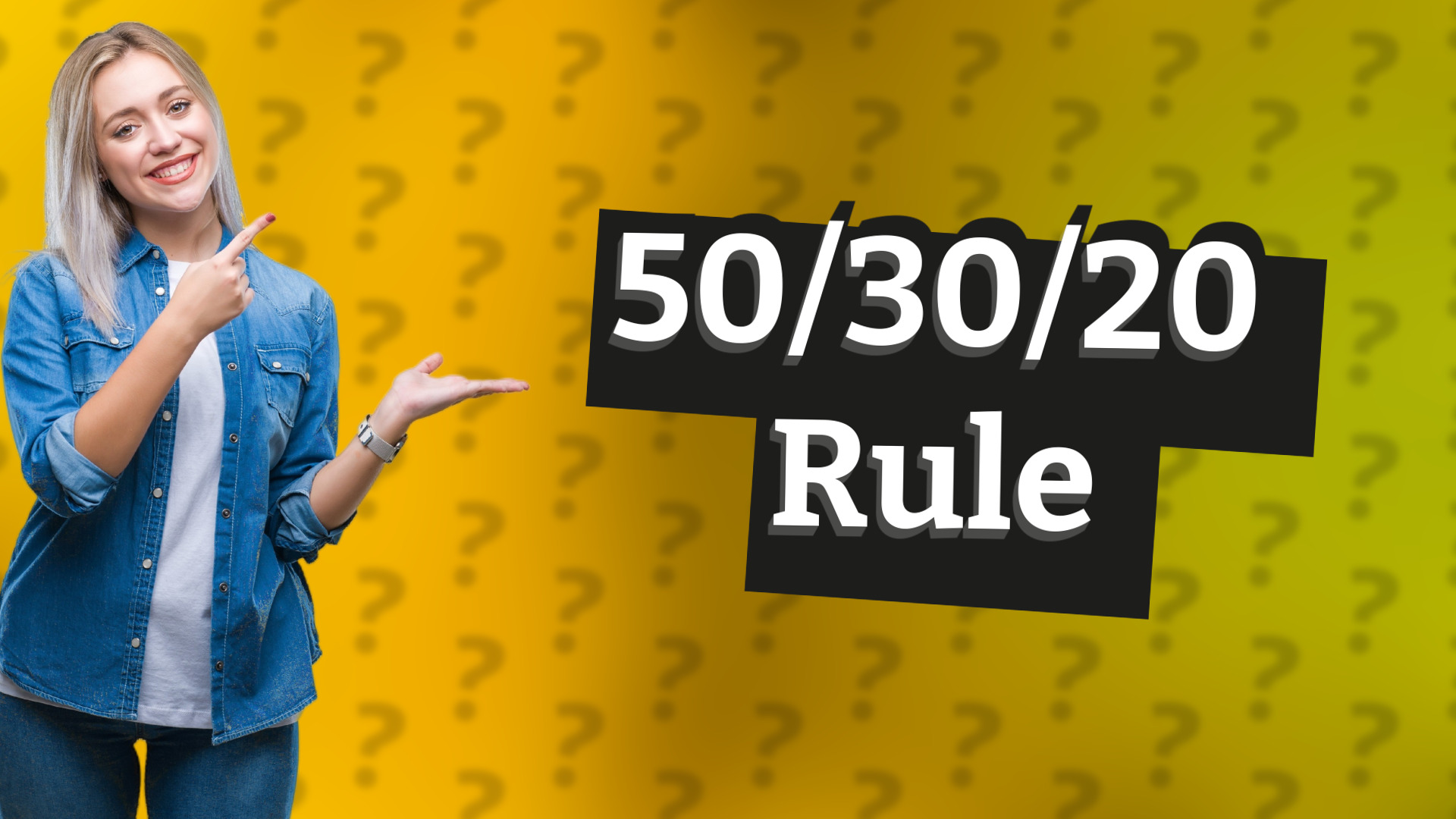 50/30/20 Rule