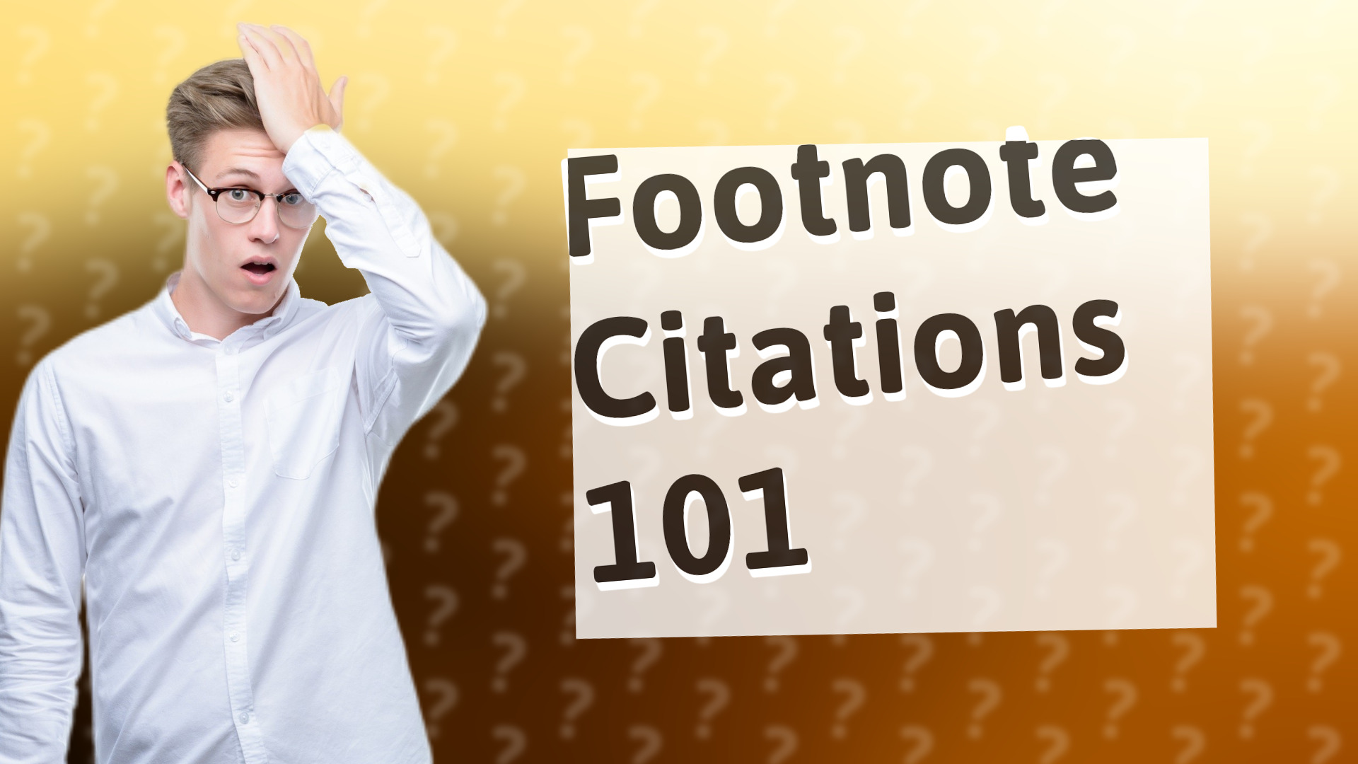 Footnote Citations 101