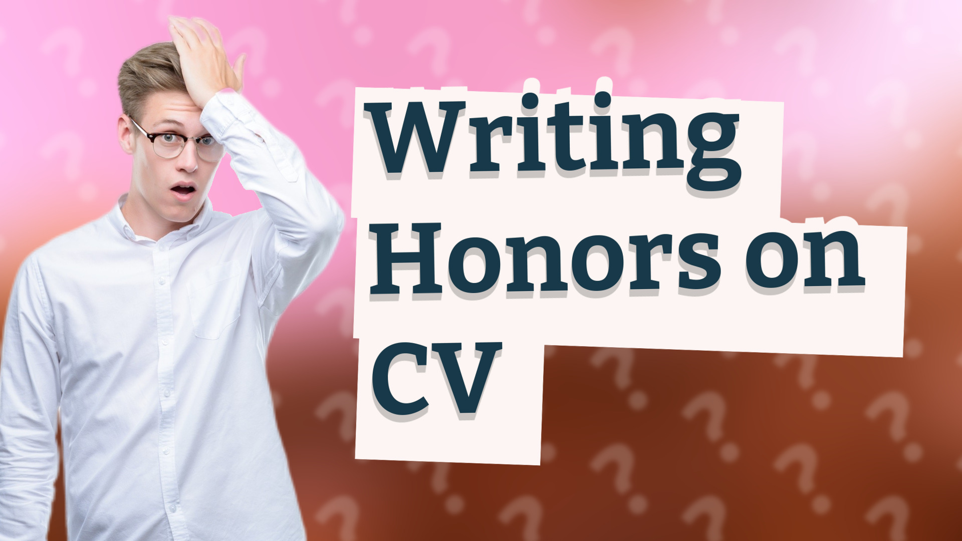 Writing Honors on CV
