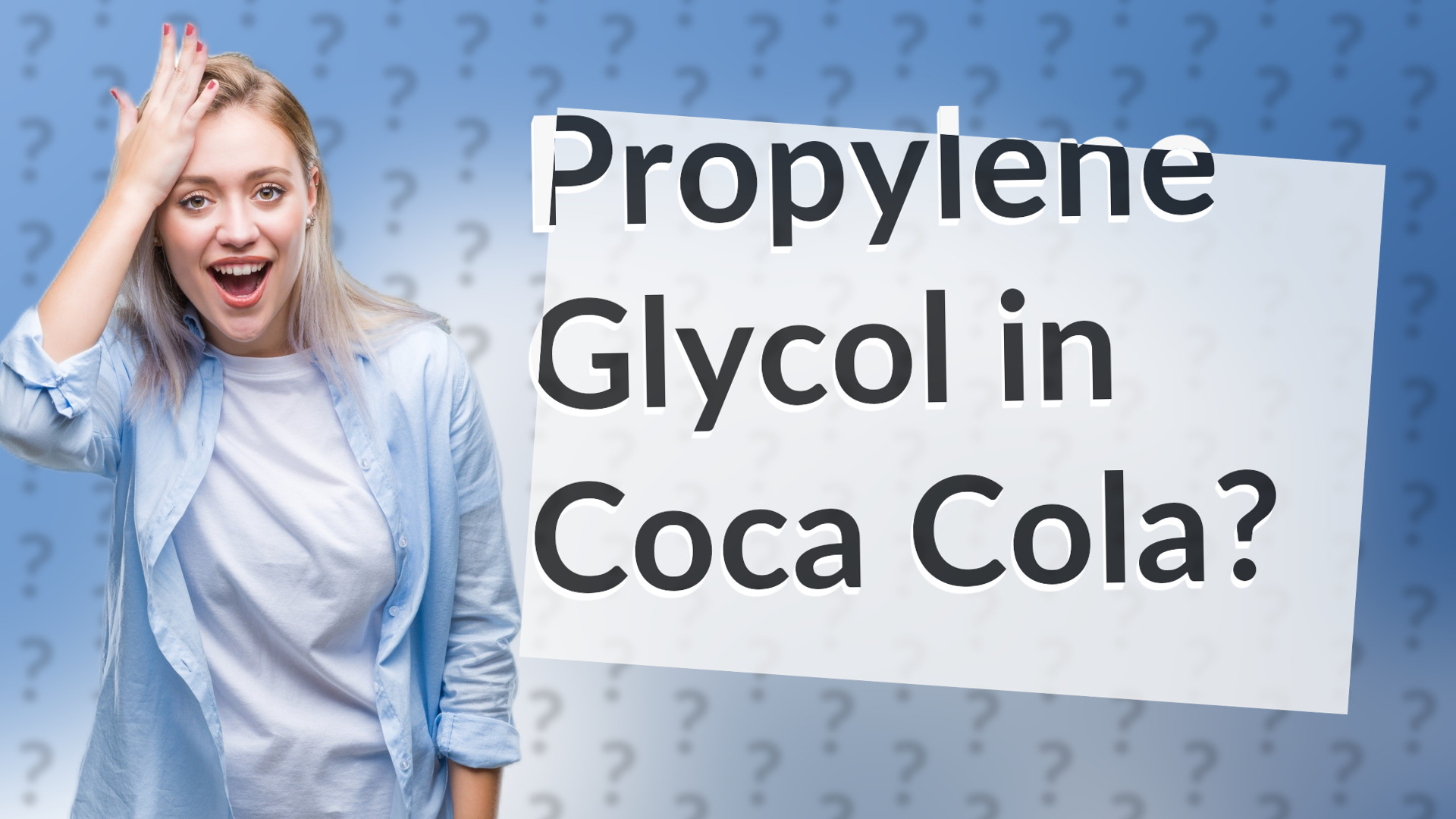 Propylene Glycol in Coca Cola?
