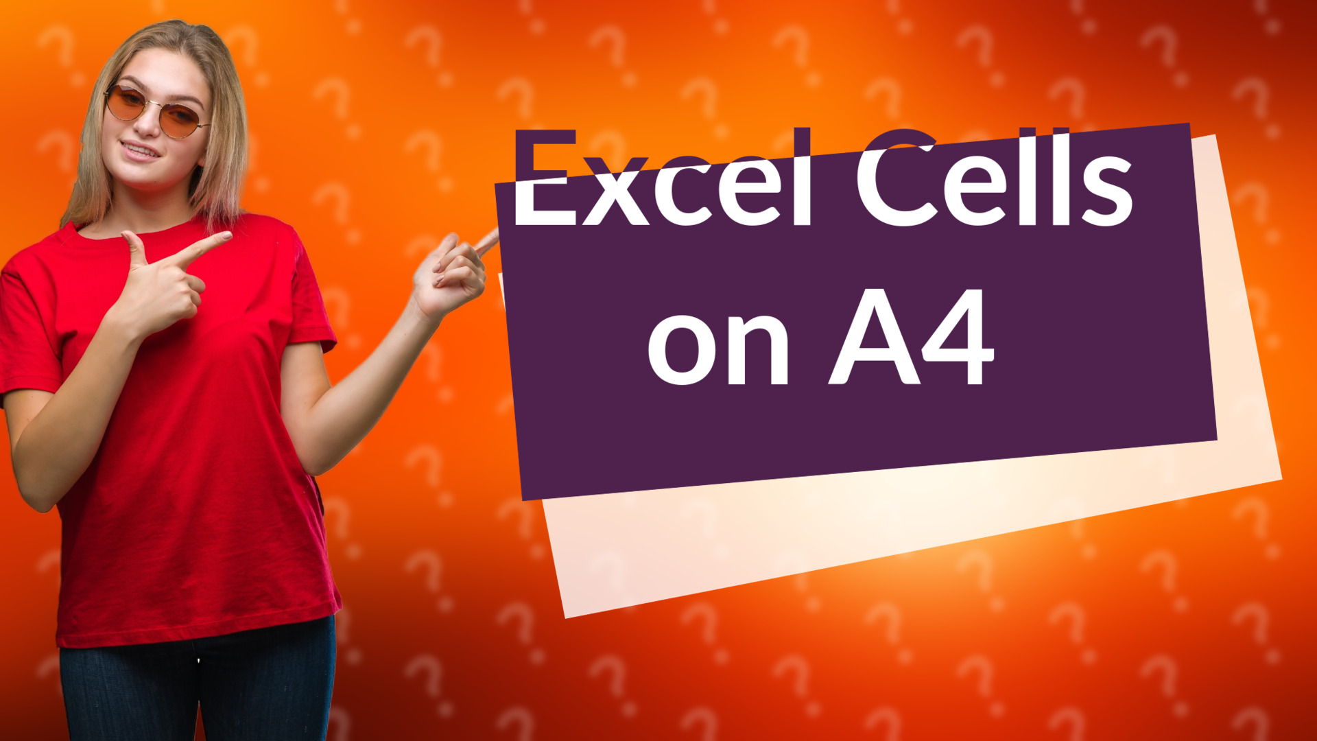Excel Cells on A4