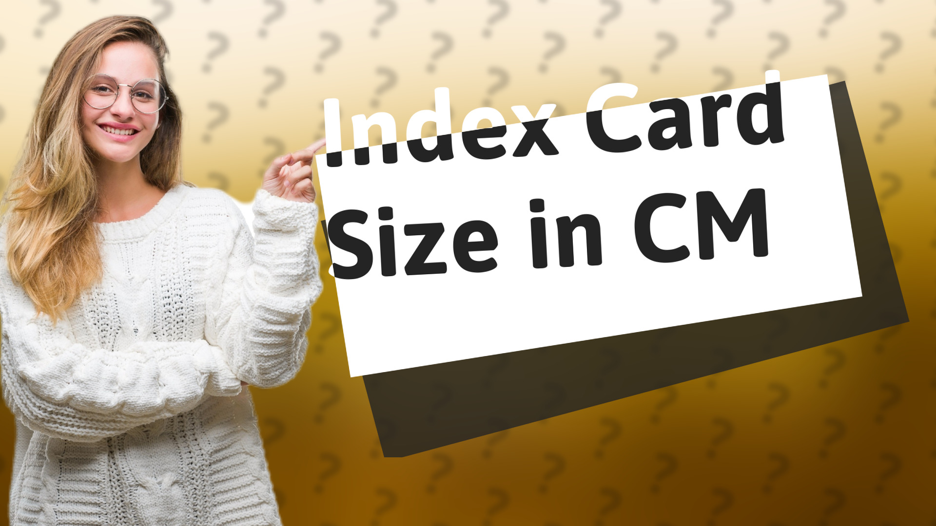Index Card Size in CM