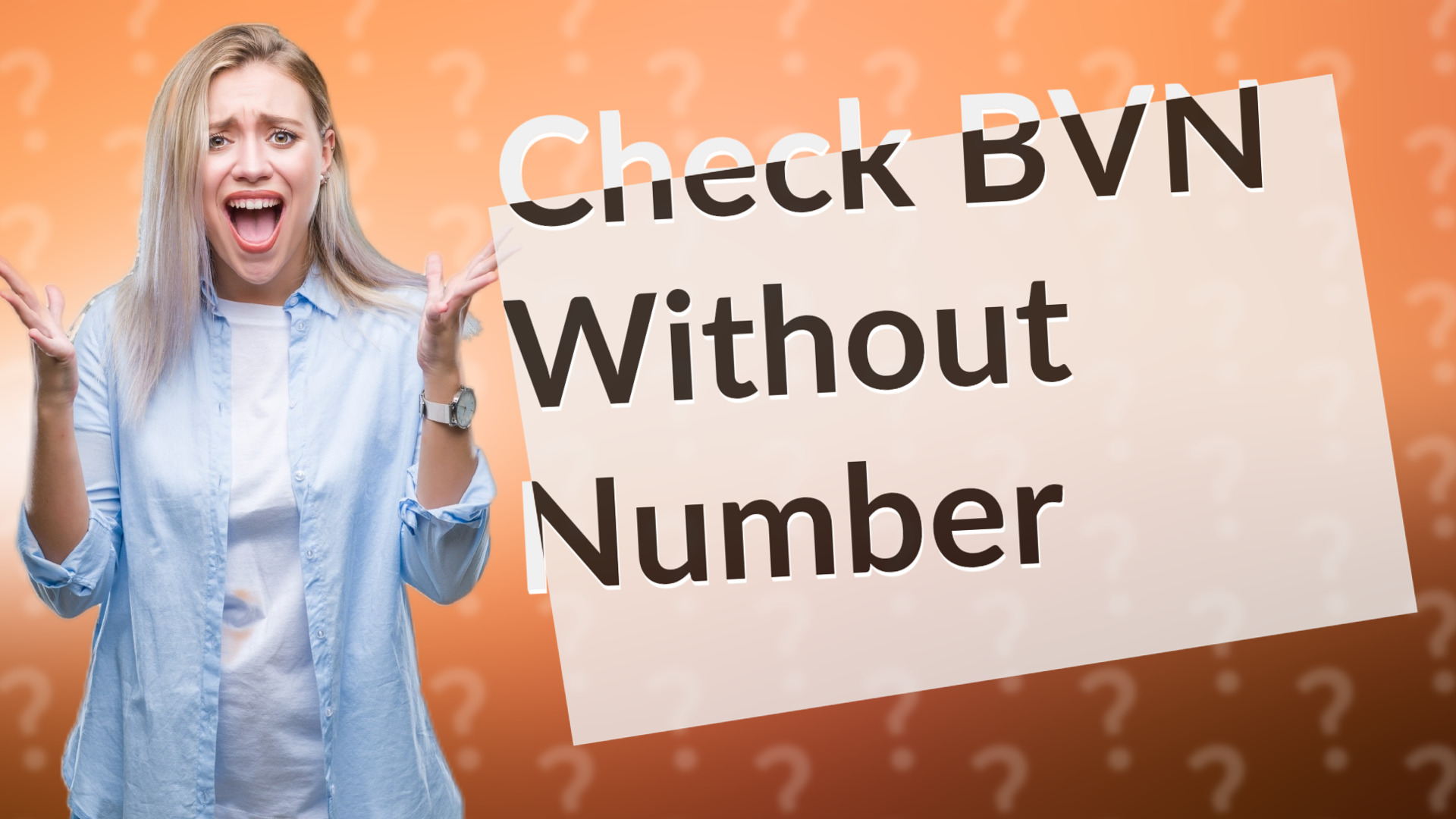 Check BVN Without Number
