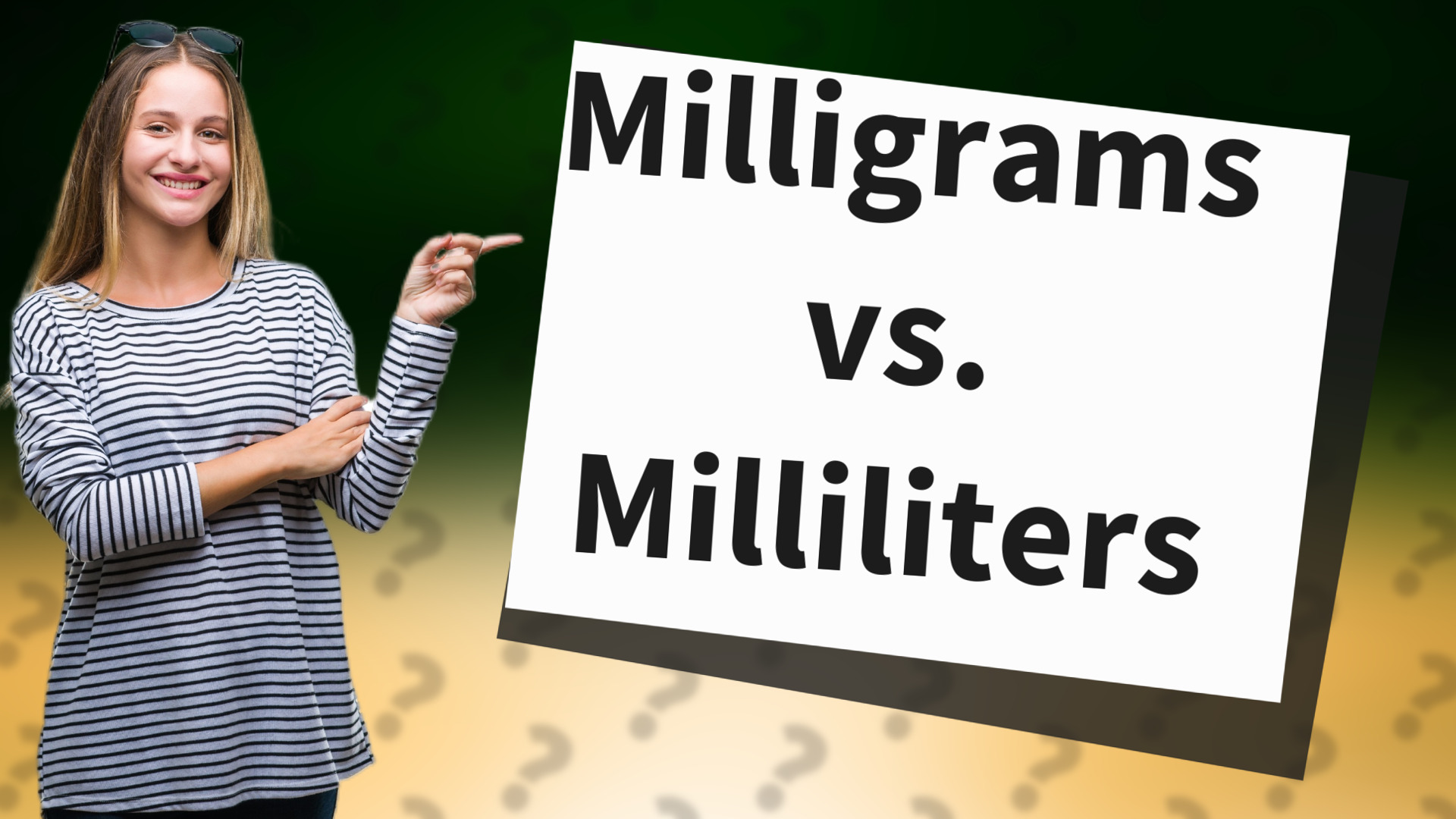 Milligrams vs. Milliliters