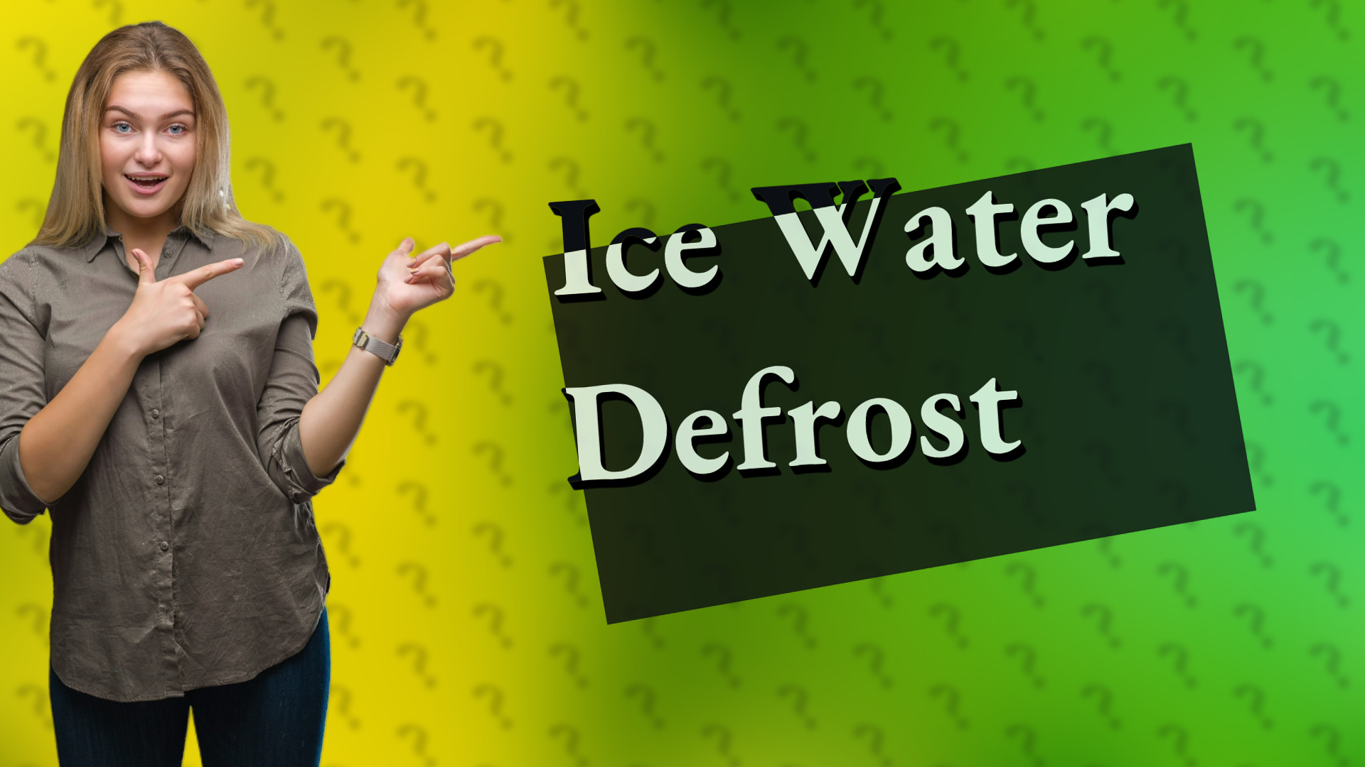 Ice Water Defrost