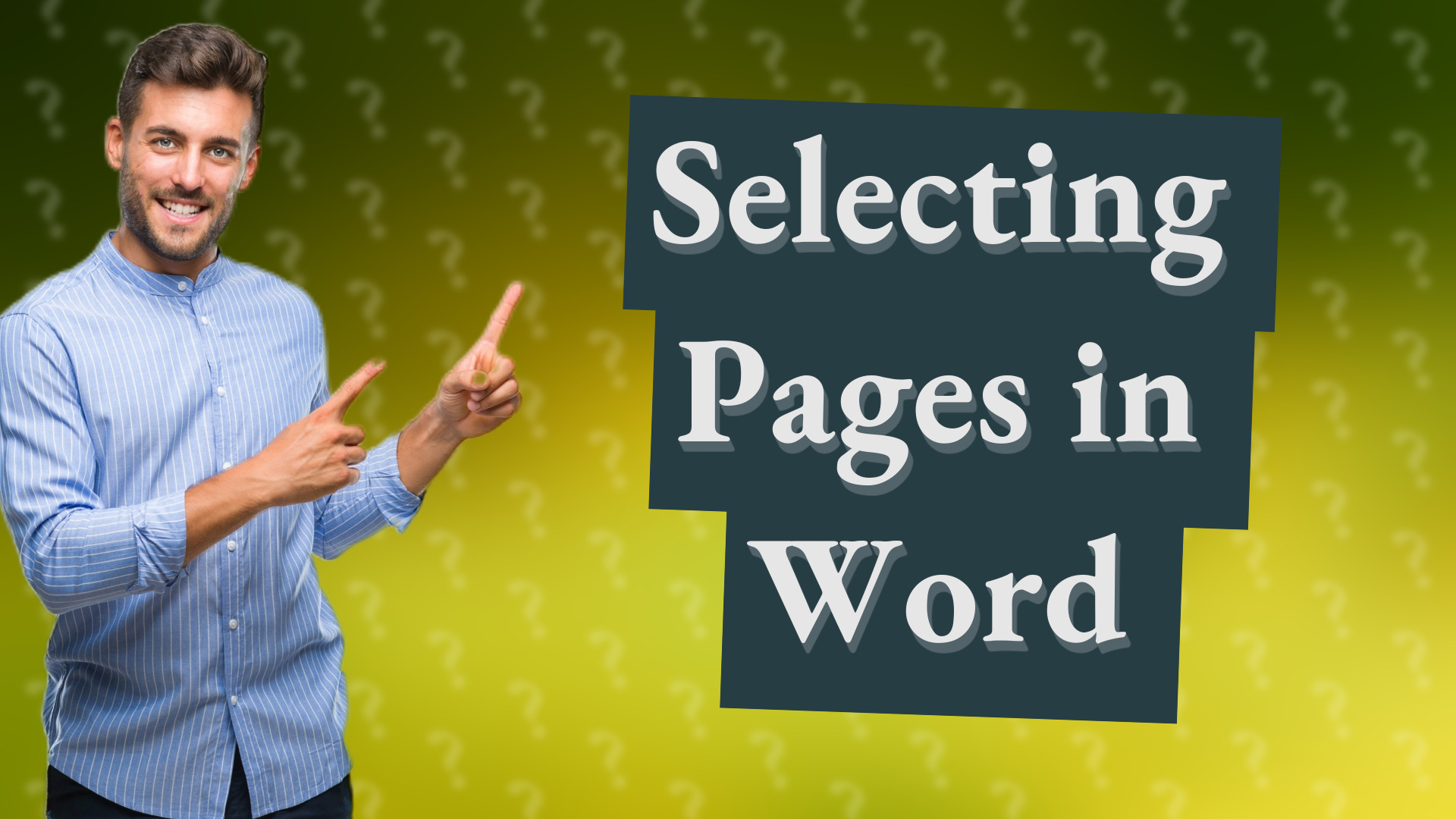 Selecting Pages in Word