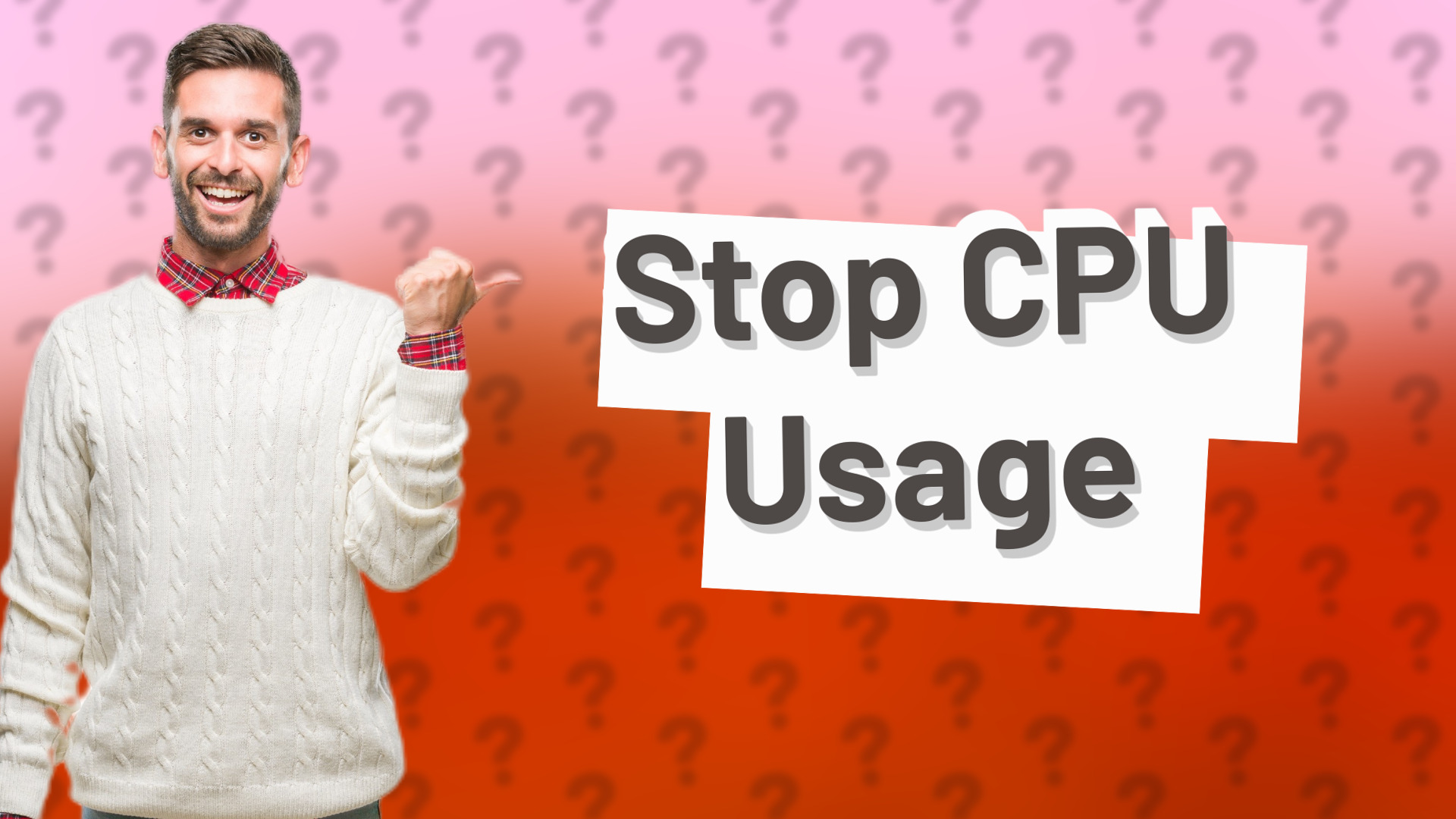 Stop CPU Usage