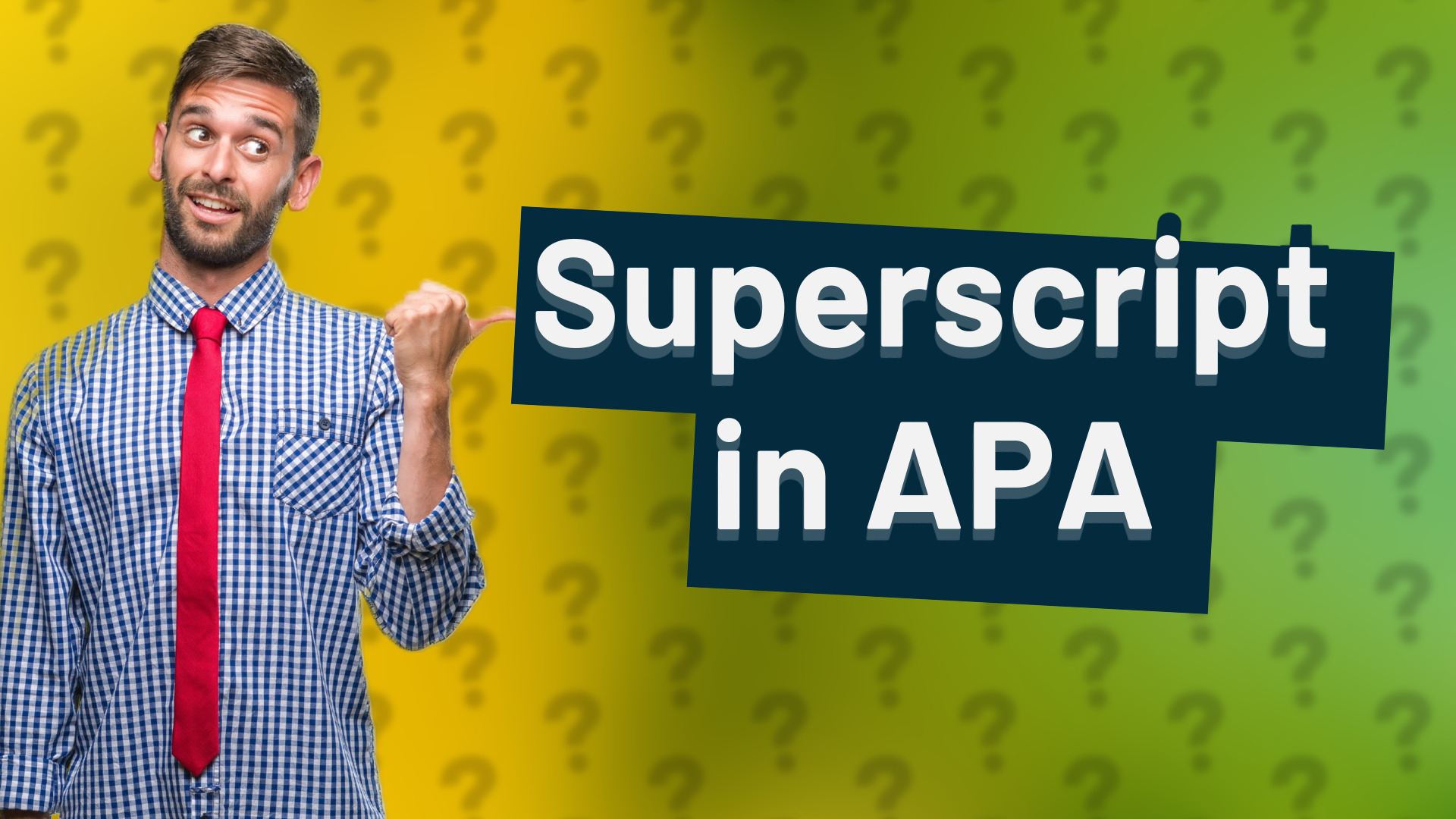 Superscript in APA