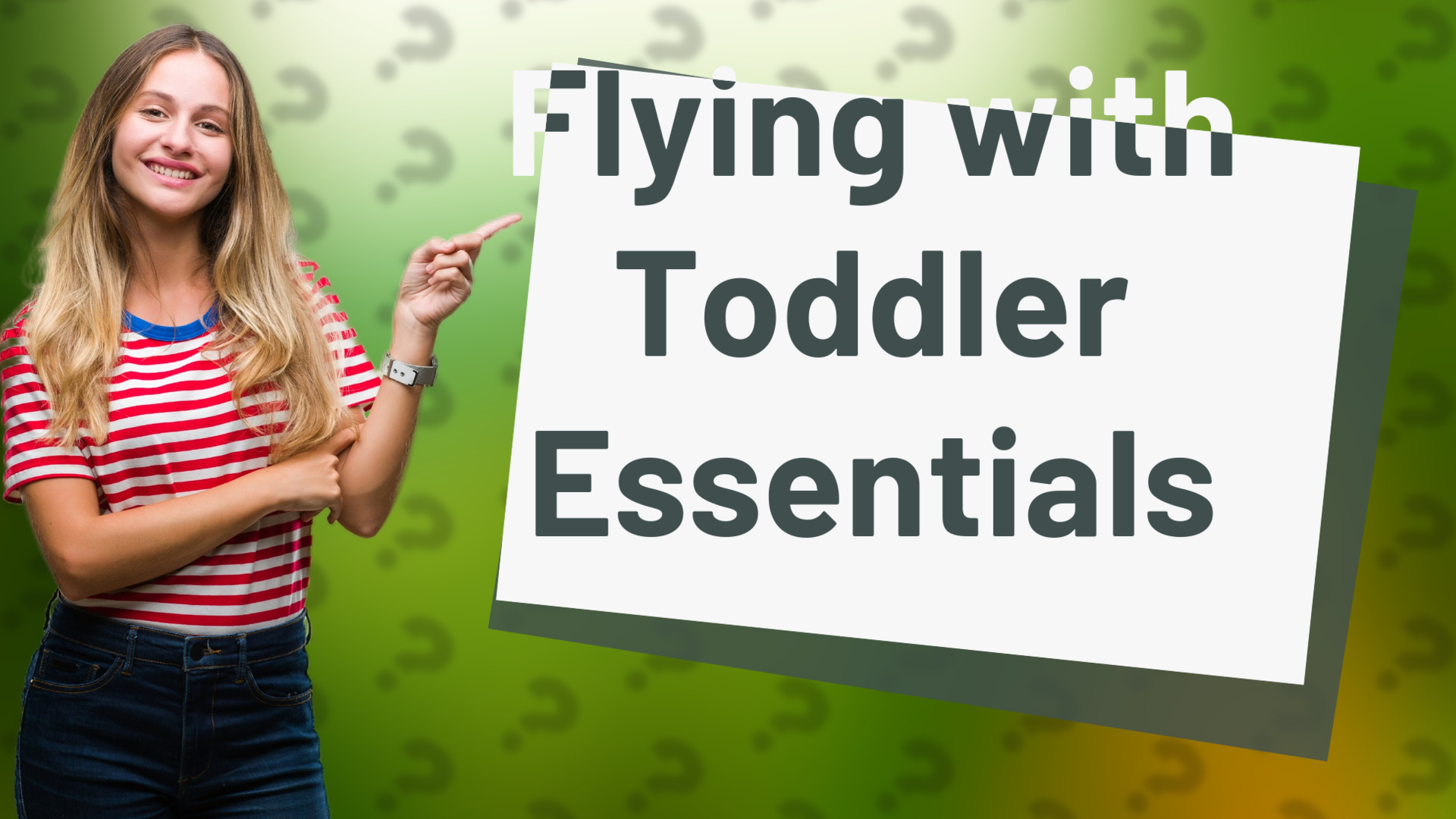 Flying with Toddler Essentials