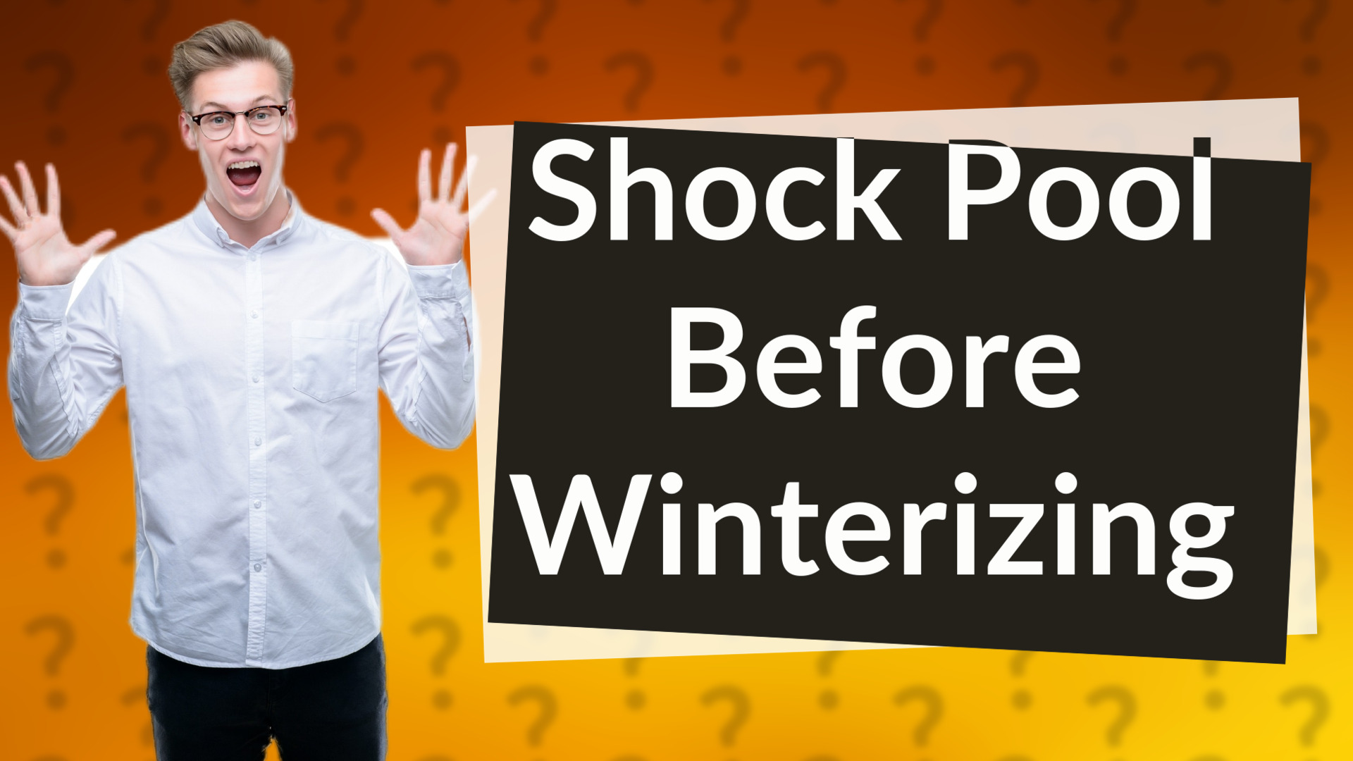 Shock Pool Before Winterizing