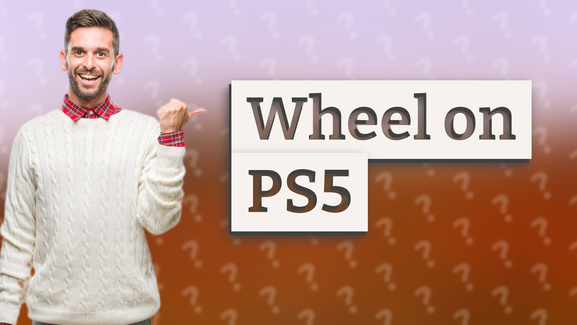 Wheel on PS5