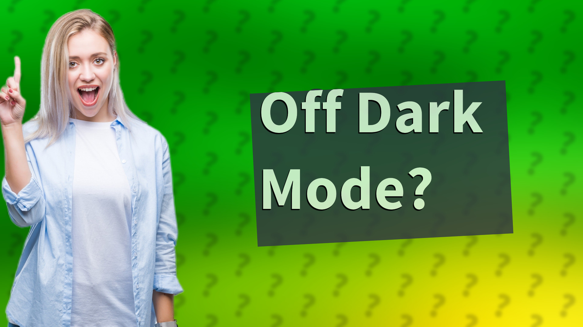 Off Dark Mode?