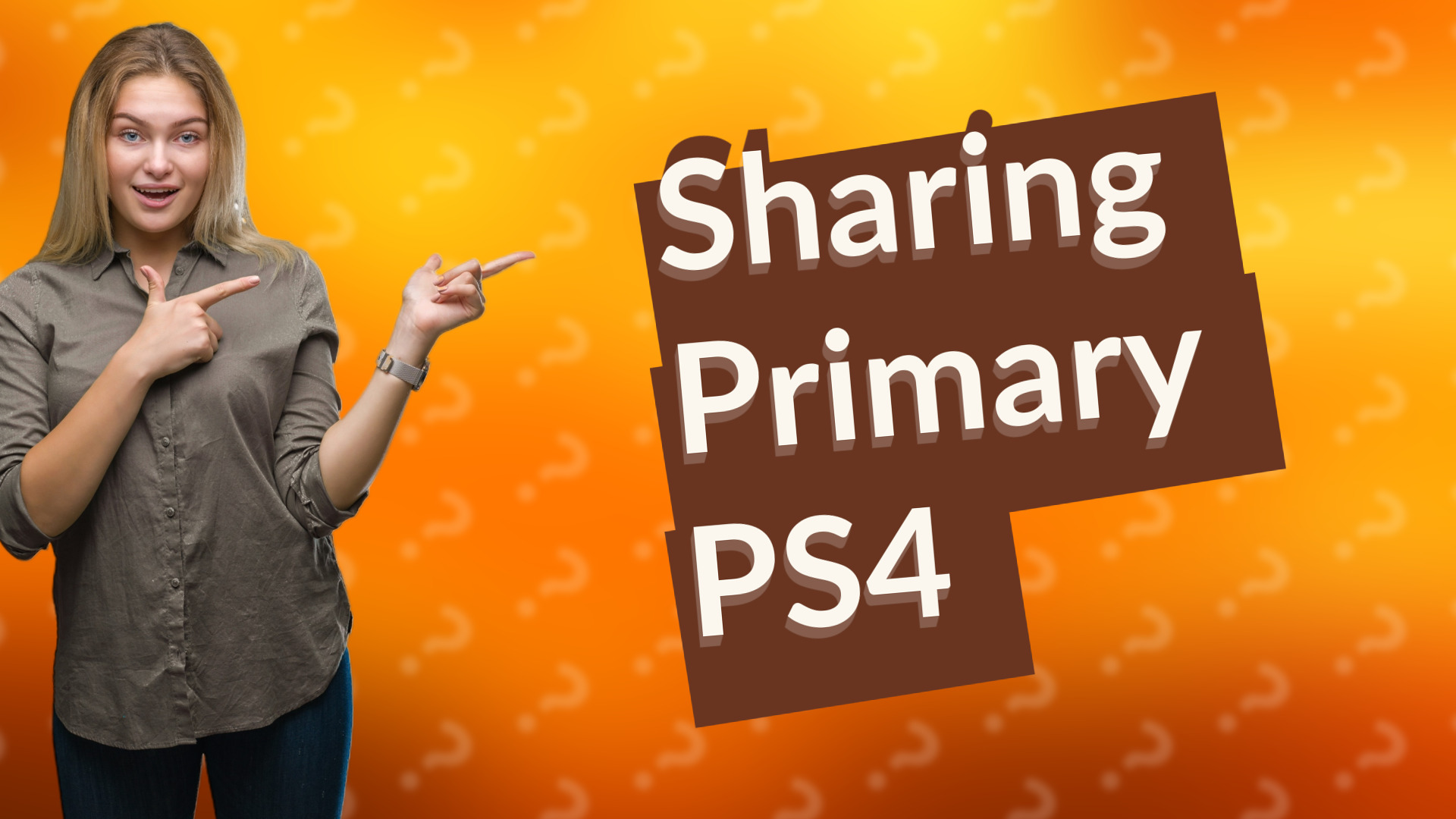 Sharing Primary PS4