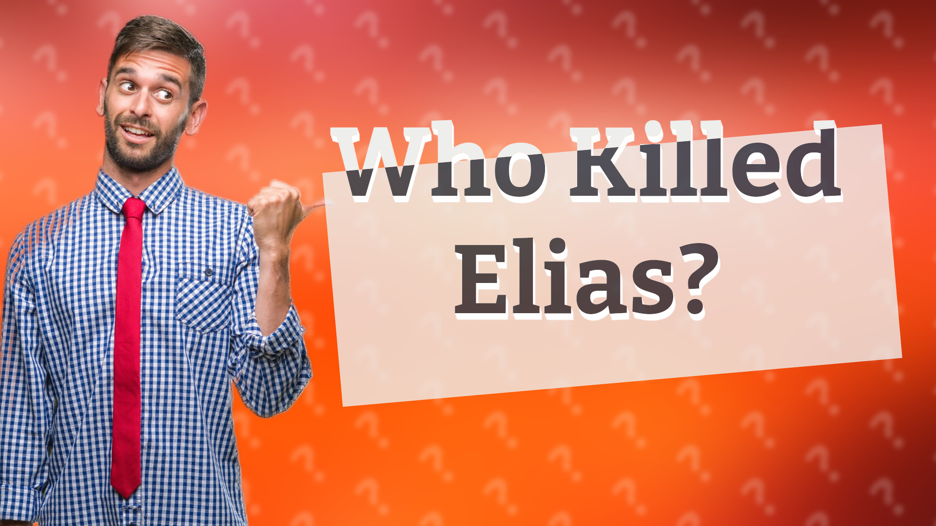 Who Killed Elias?