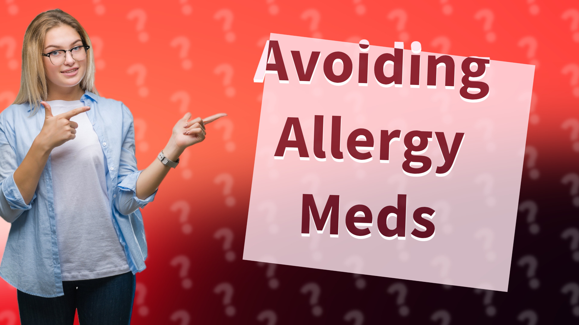 Avoiding Allergy Meds