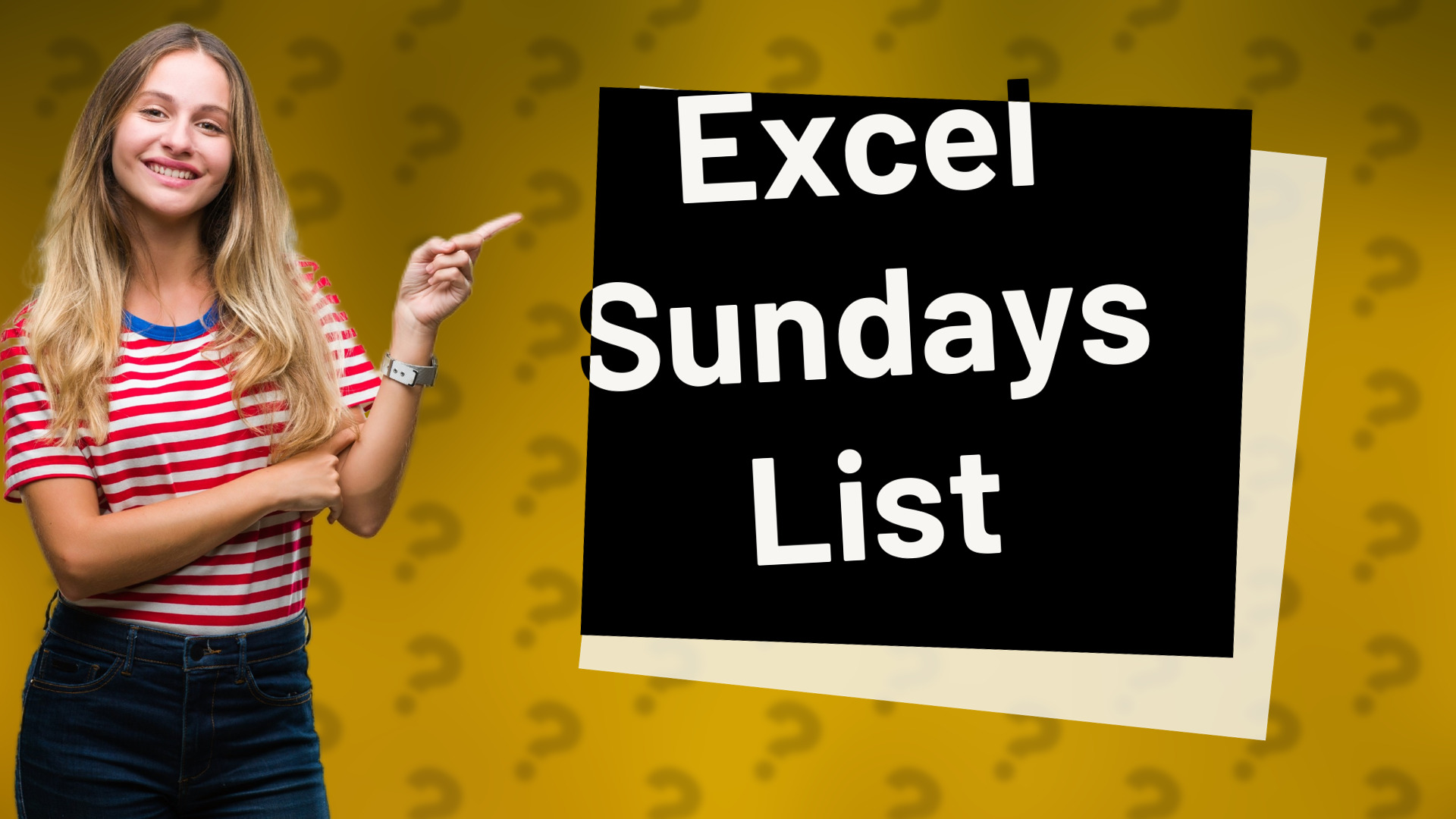 Excel Sundays List
