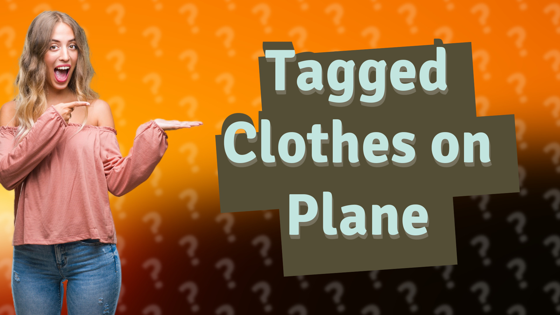 Tagged Clothes on Plane