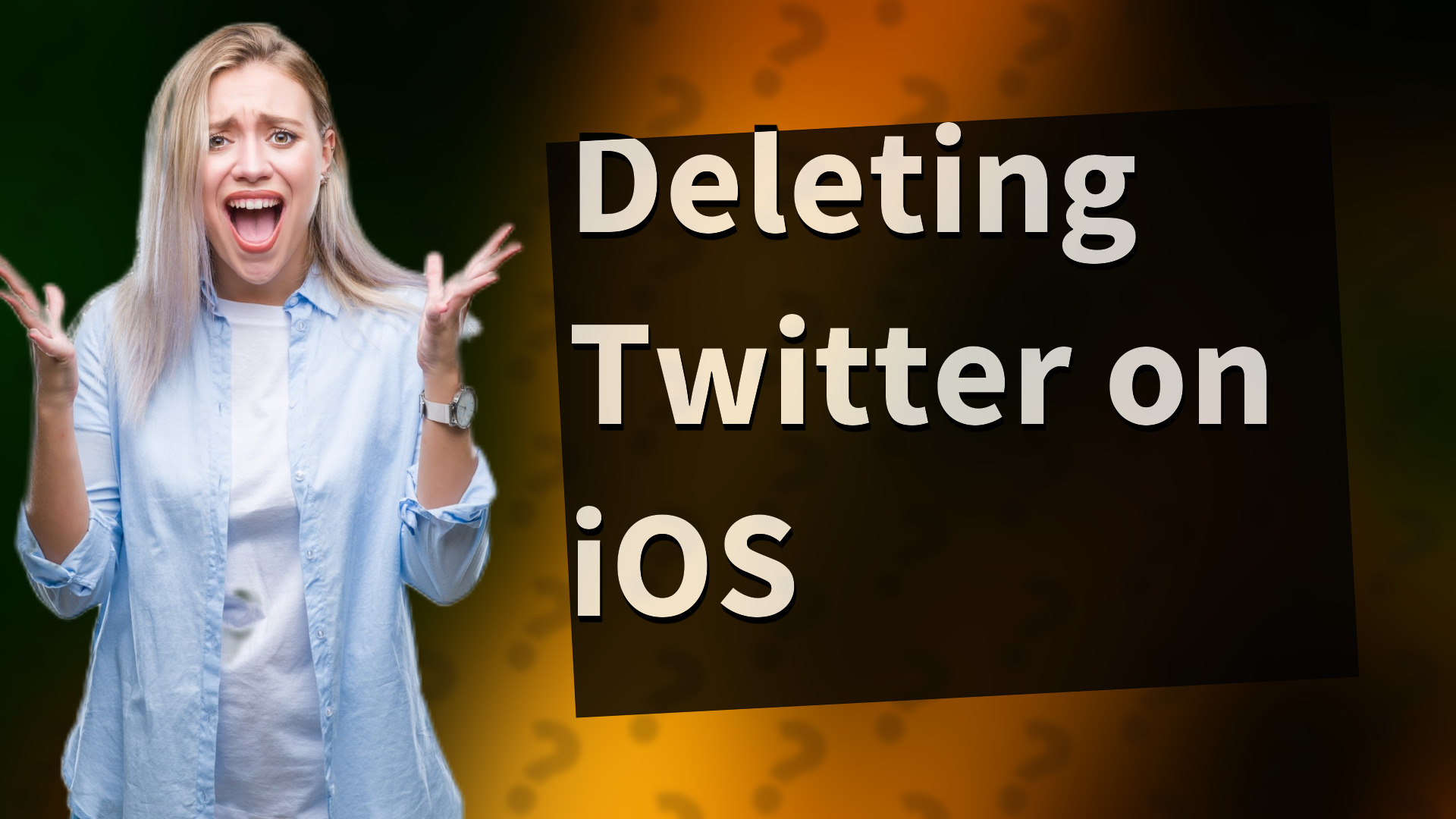 Deleting Twitter on iOS