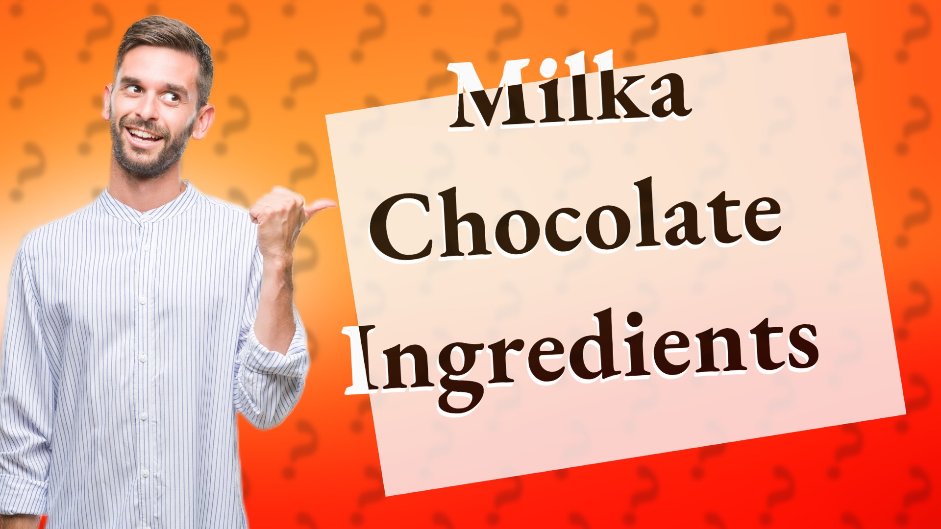 Milka Chocolate Ingredients