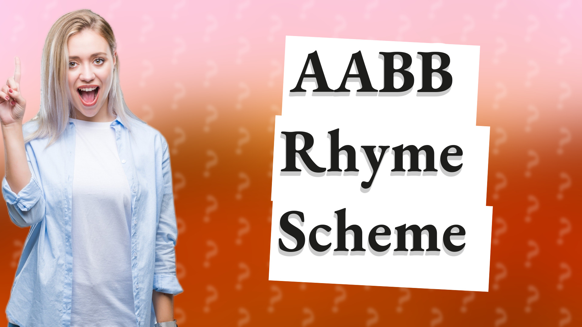 AABB Rhyme Scheme