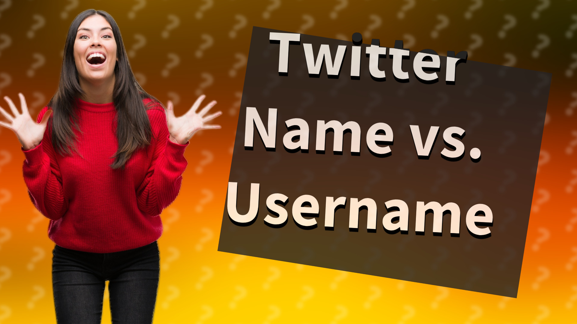 Twitter Name vs. Username