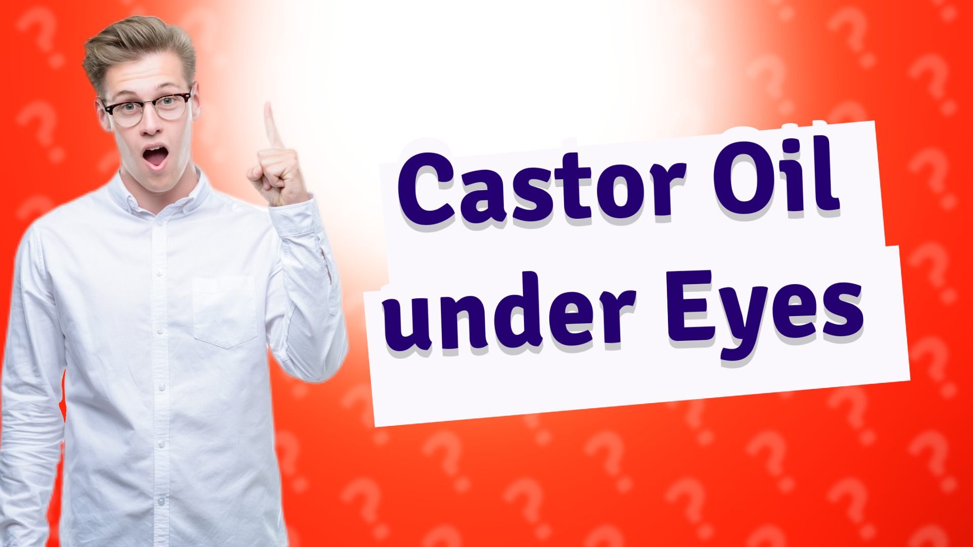 Castor Oil under Eyes