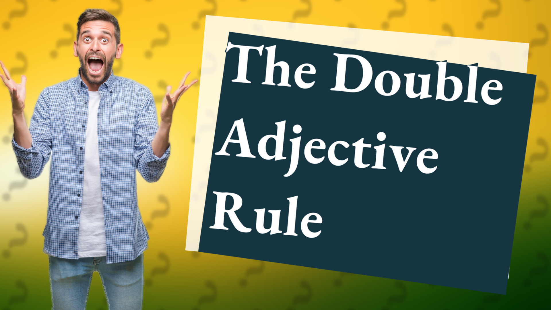 The Double Adjective Rule