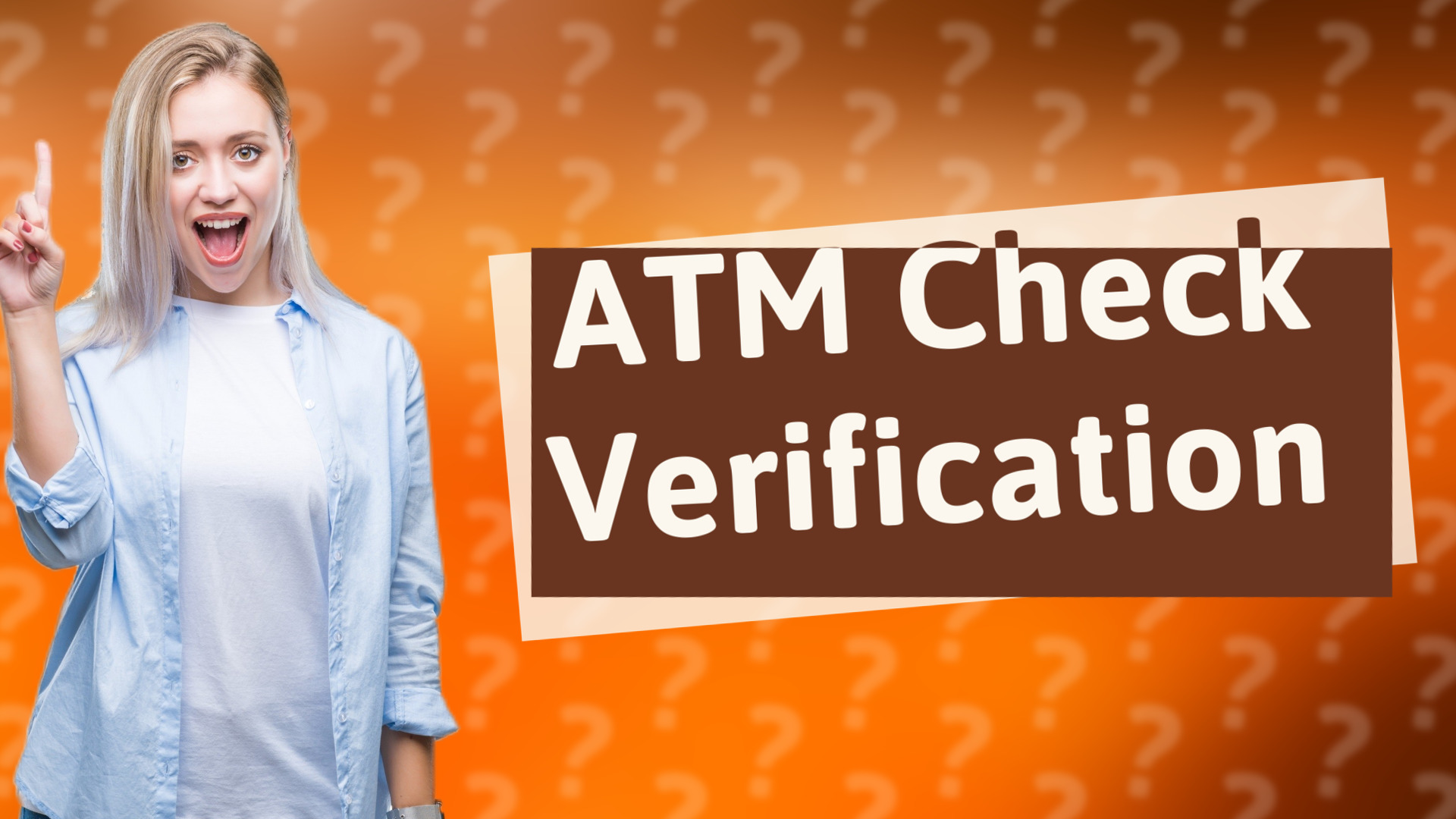 ATM Check Verification