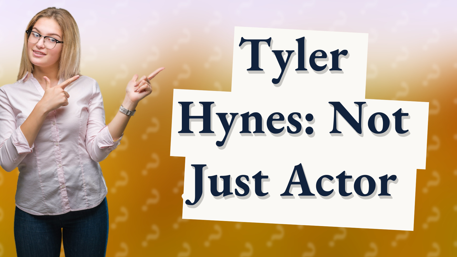 Tyler Hynes: Not Just Actor