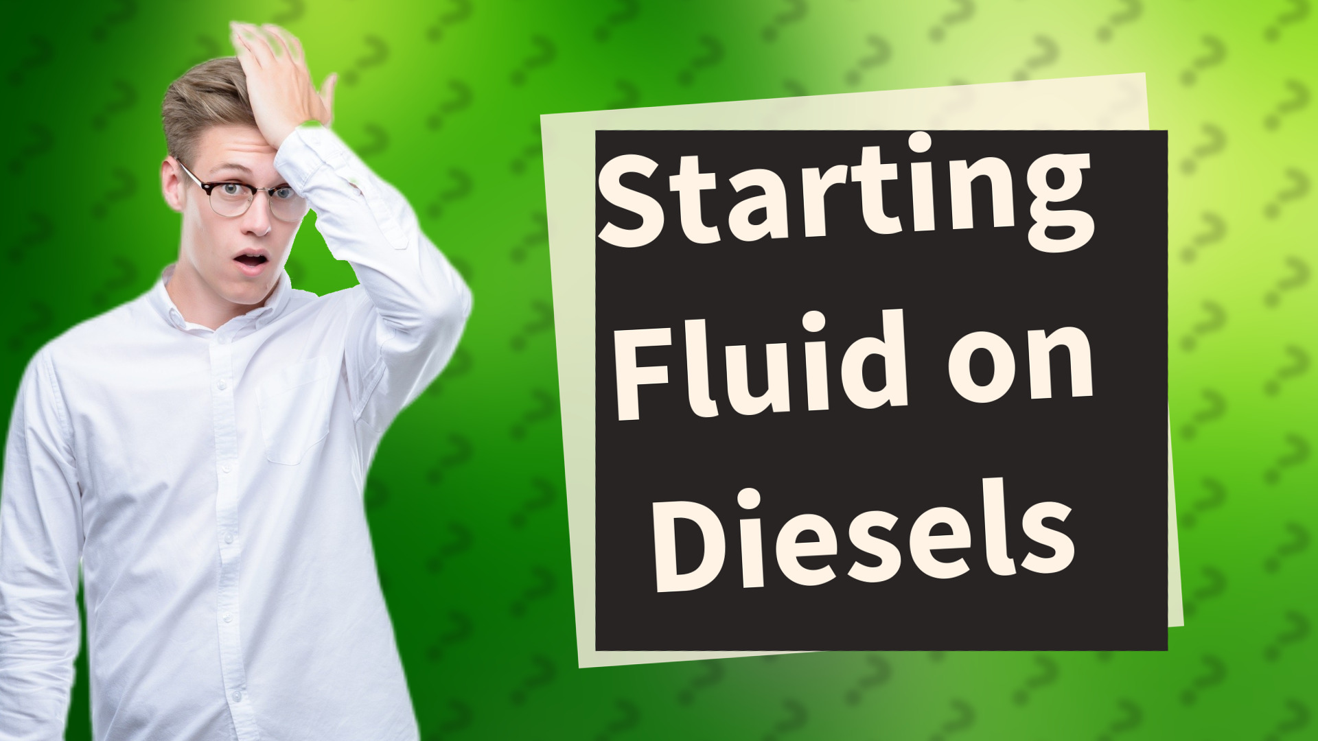 Starting Fluid on Diesels