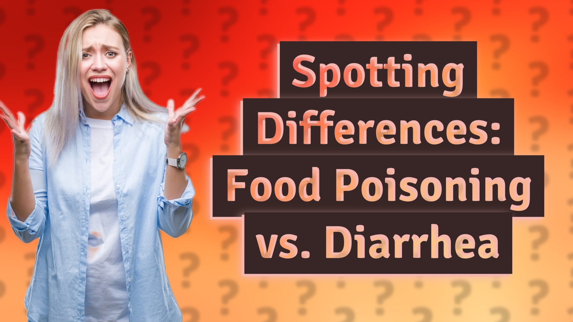Spotting Differences: Food Poisoning vs. Diarrhea