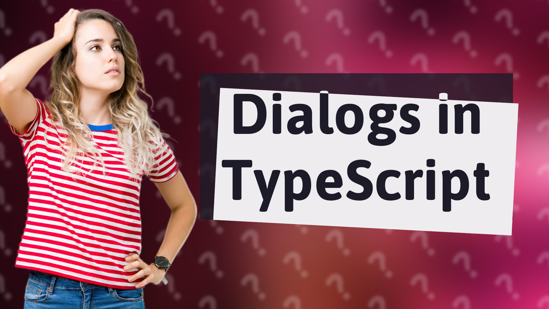 Dialogs in TypeScript
