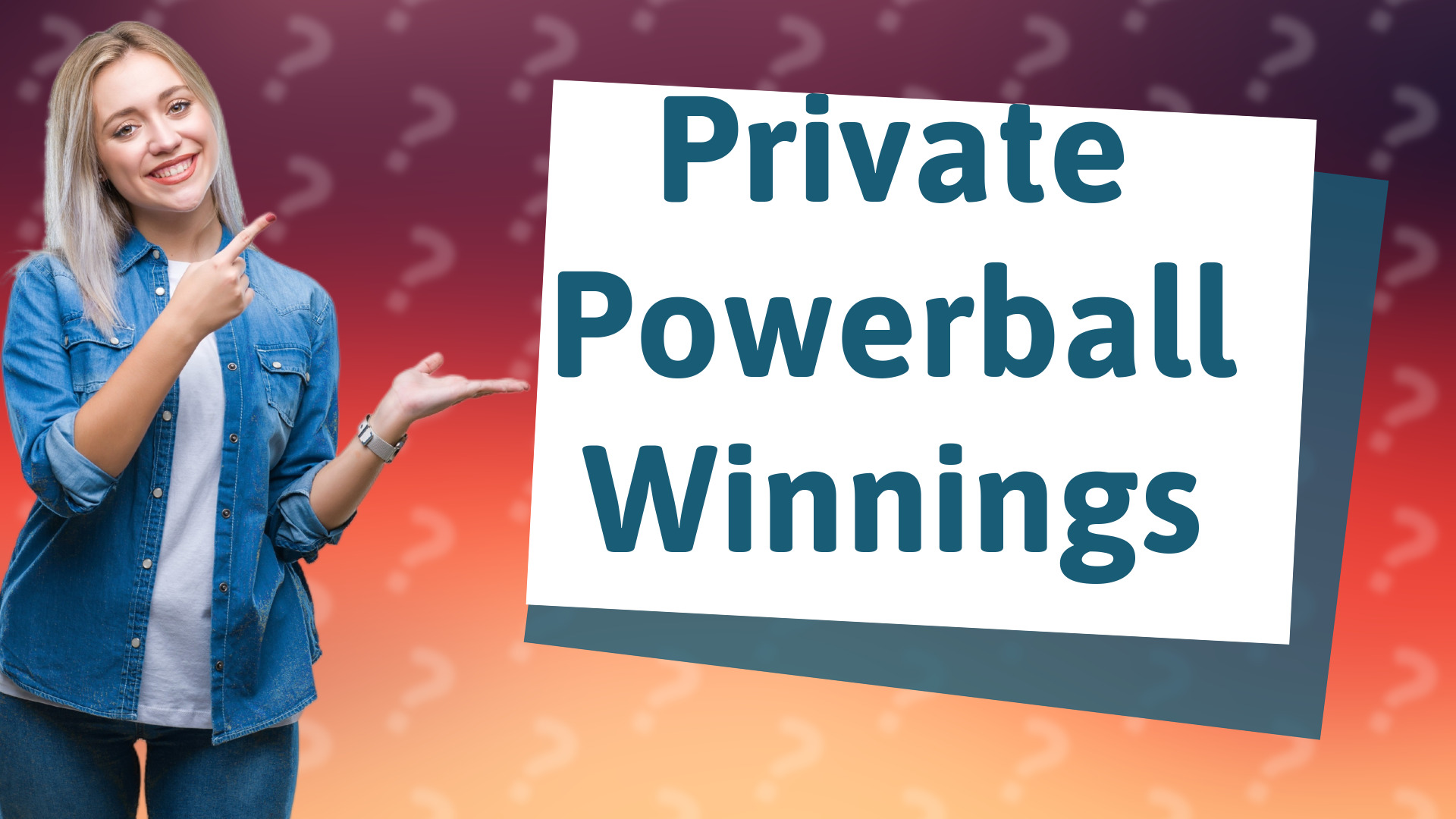 Private Powerball Winnings