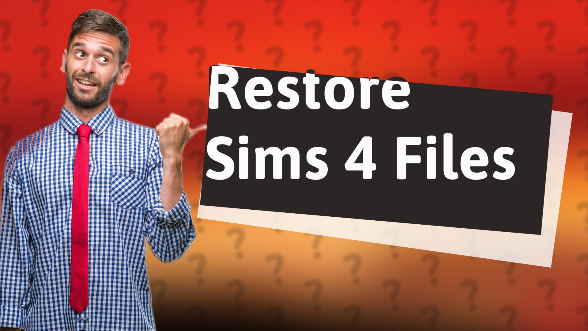 Restore Sims 4 Files