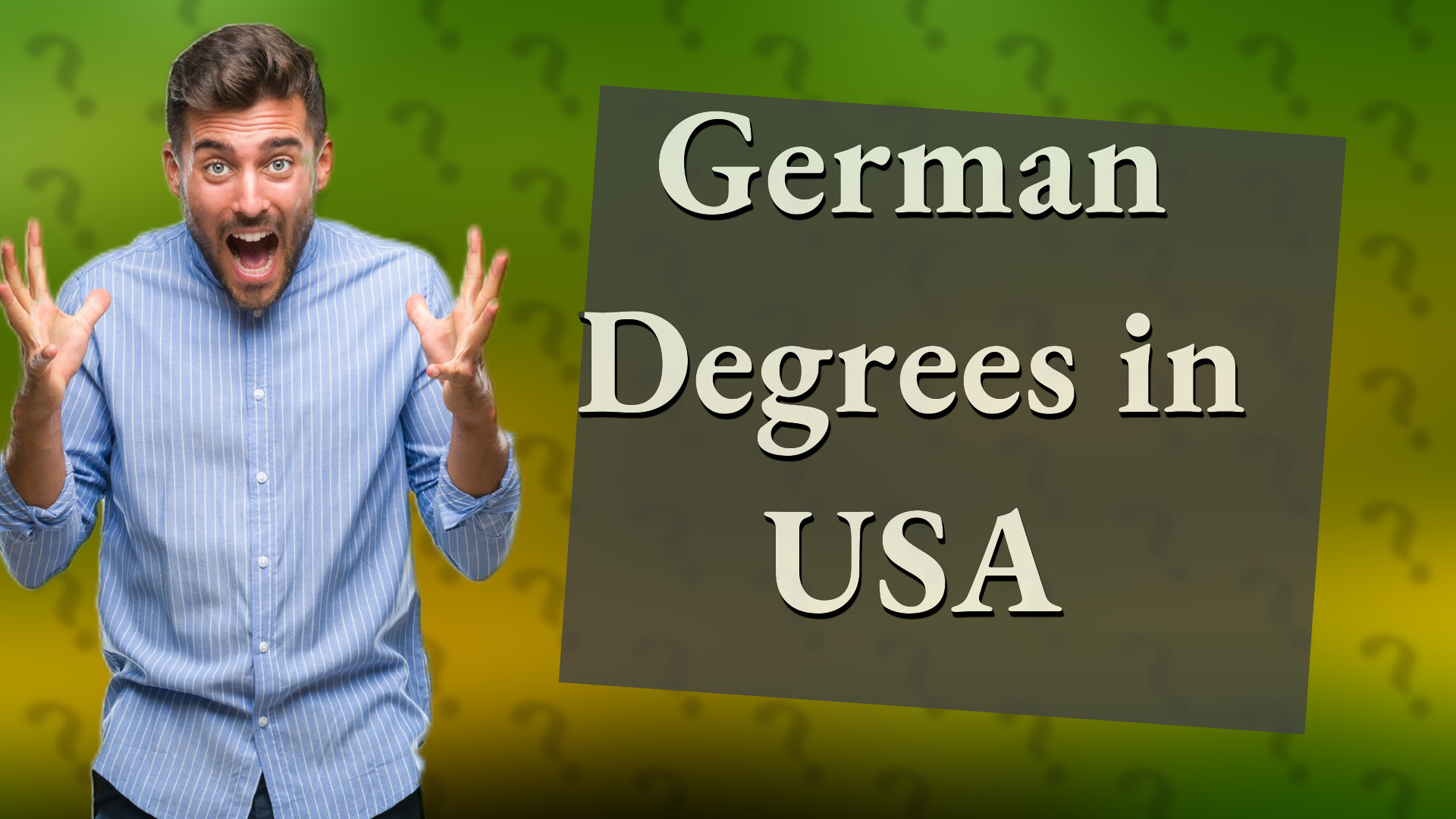 German Degrees in USA