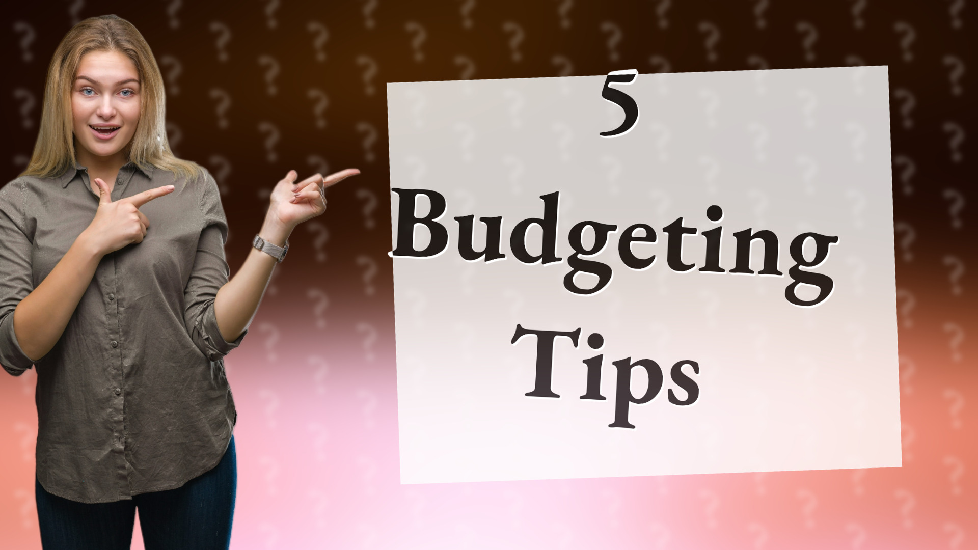 5 Budgeting Tips