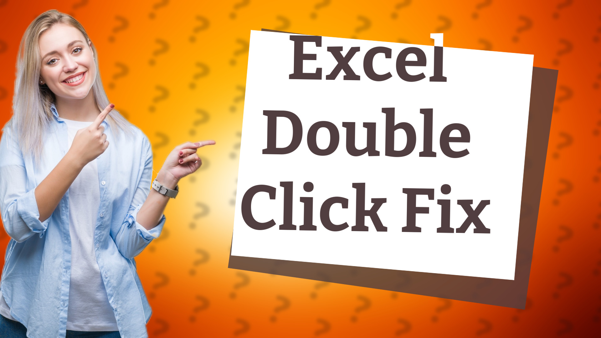 Excel Double Click Fix