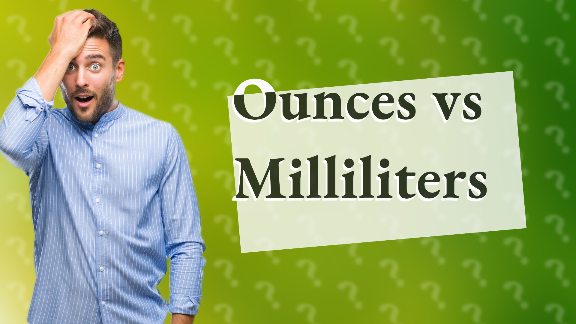 Ounces vs Milliliters