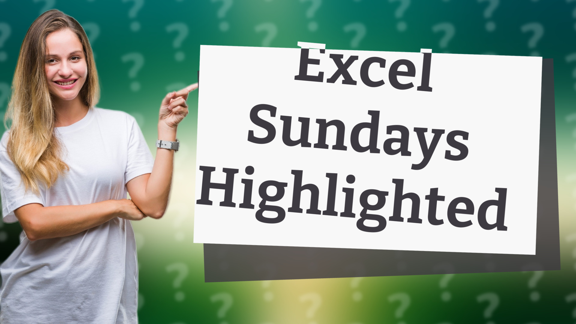 Excel Sundays Highlighted