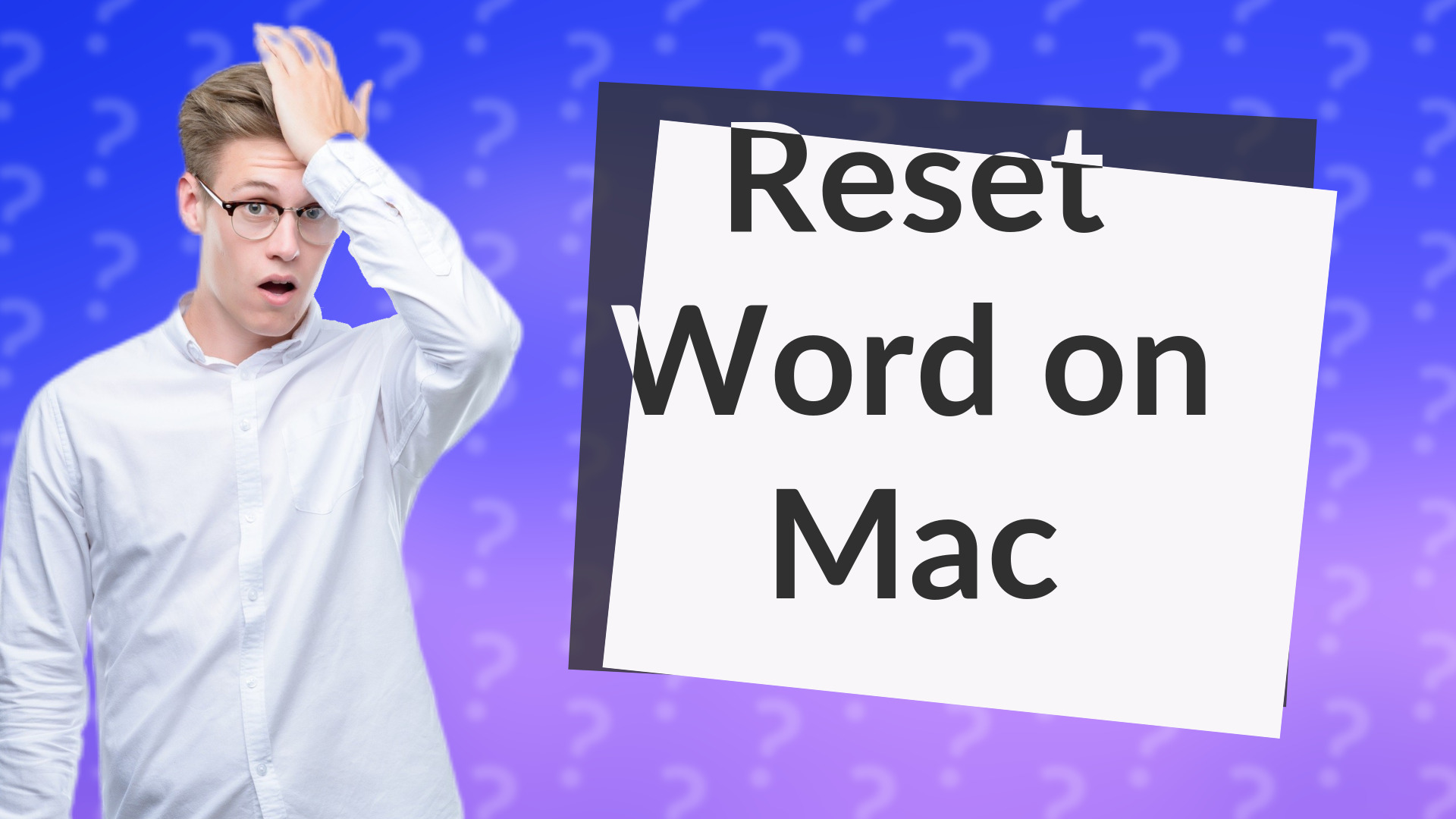 Reset Word on Mac