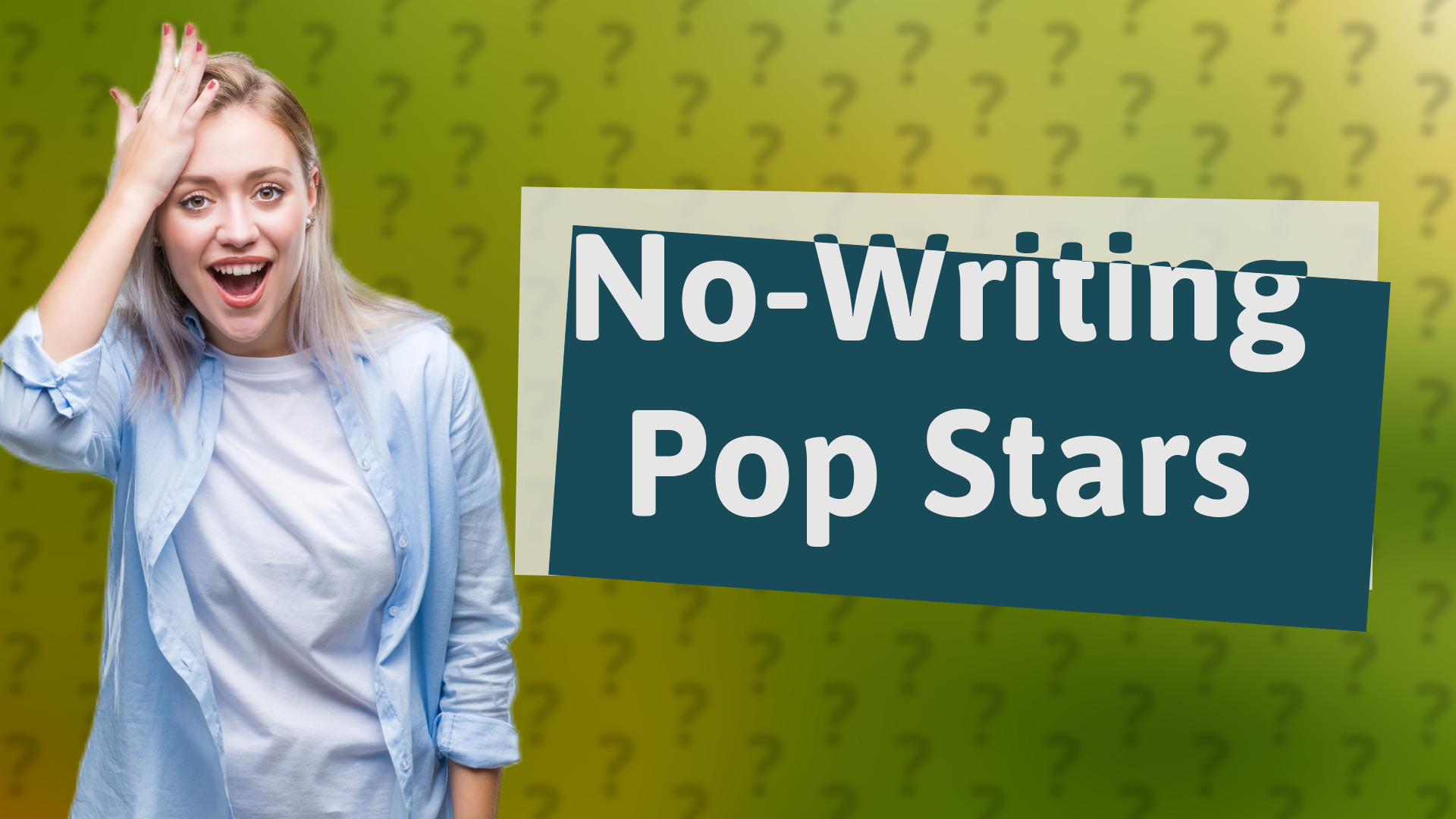 No-Writing Pop Stars