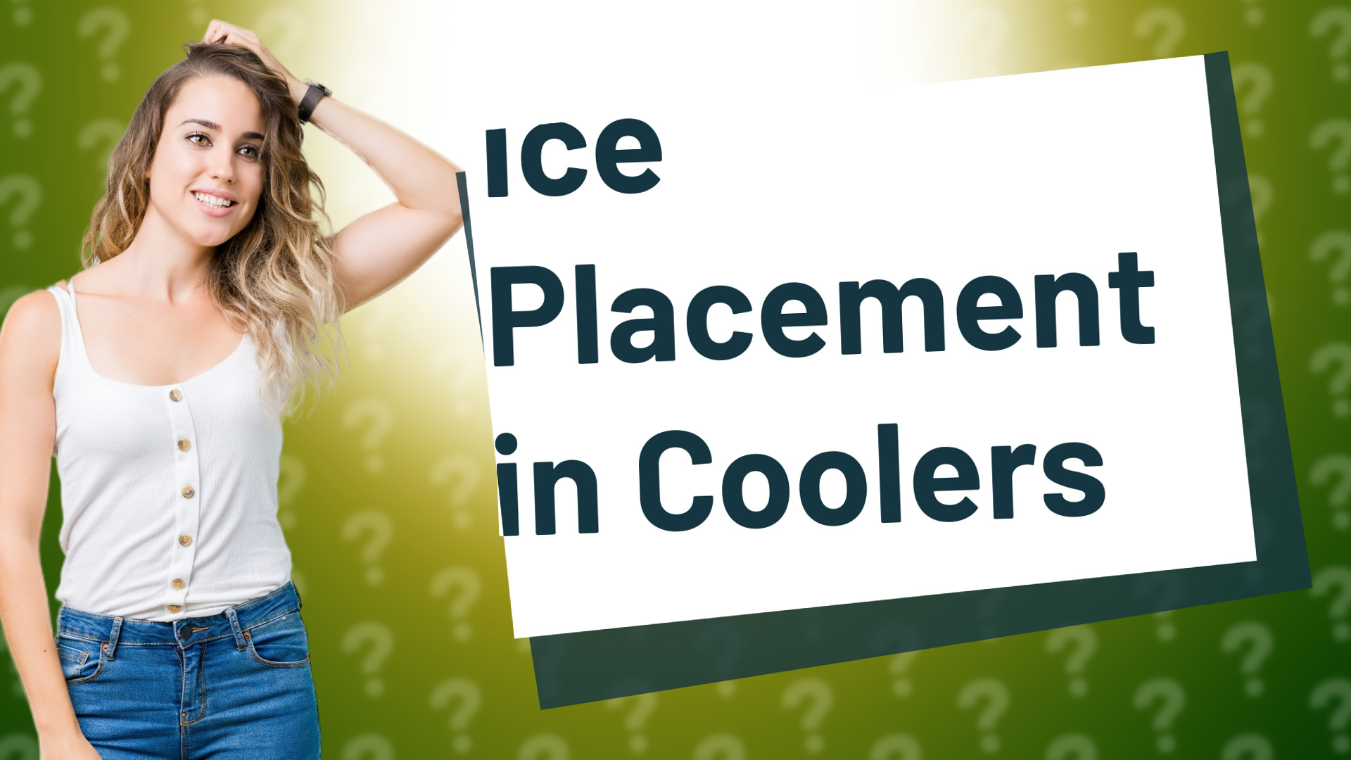Ice Placement in Coolers