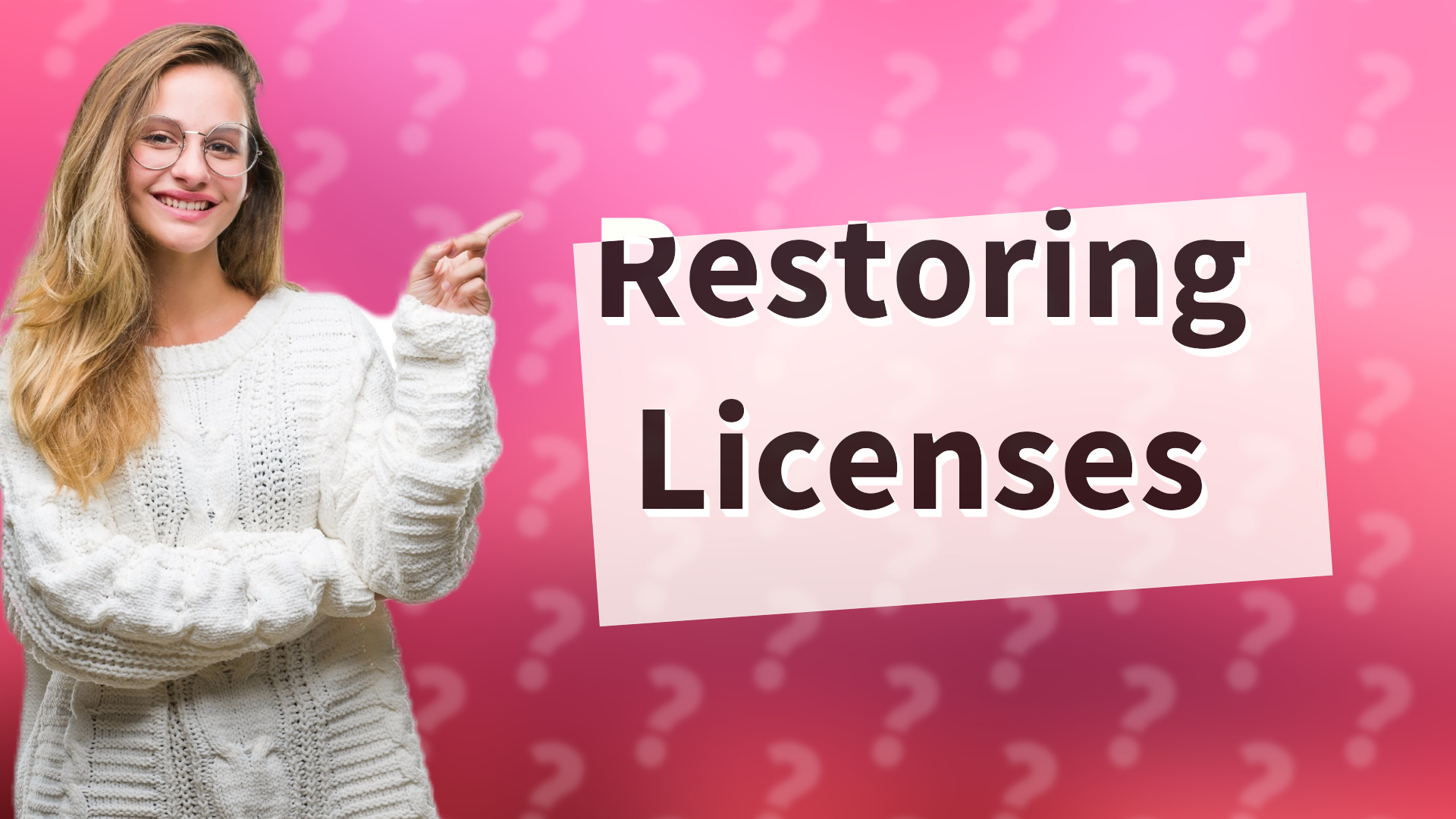 Restoring Licenses