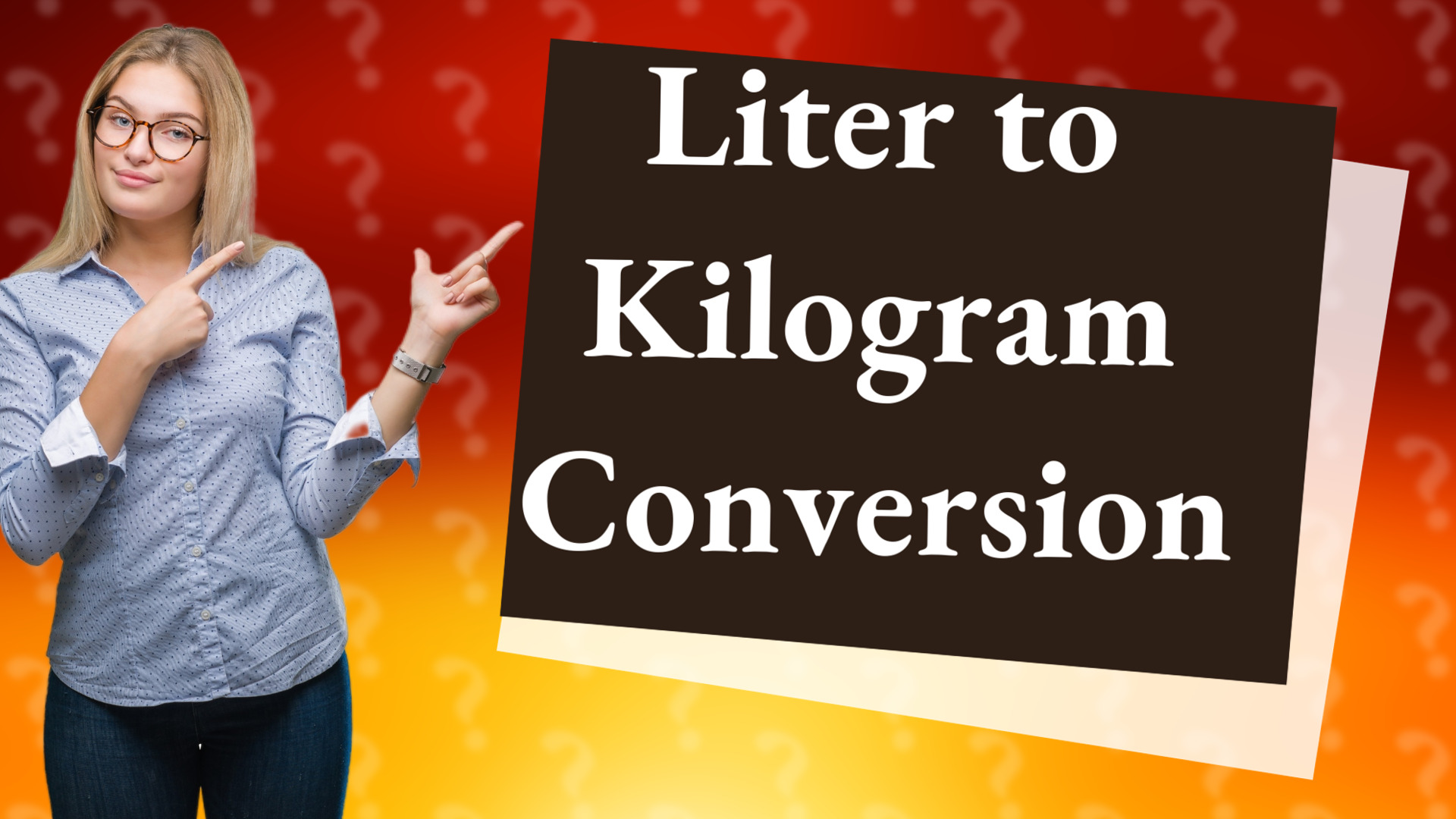 Liter to Kilogram Conversion