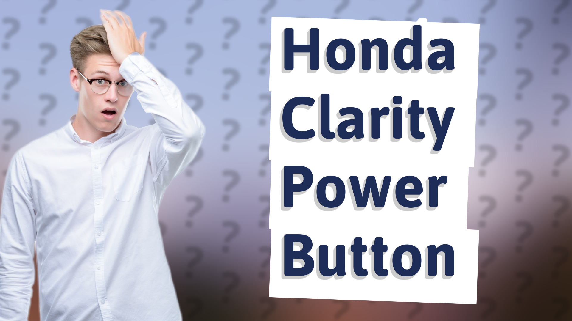 Honda Clarity Power Button
