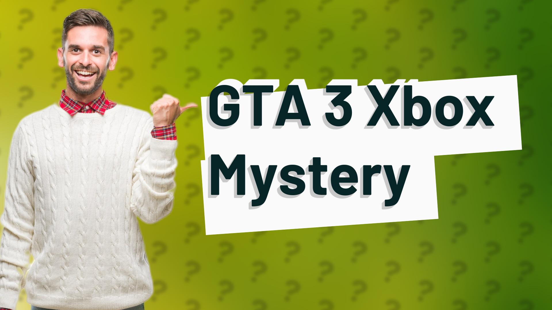 GTA 3 Xbox Mystery