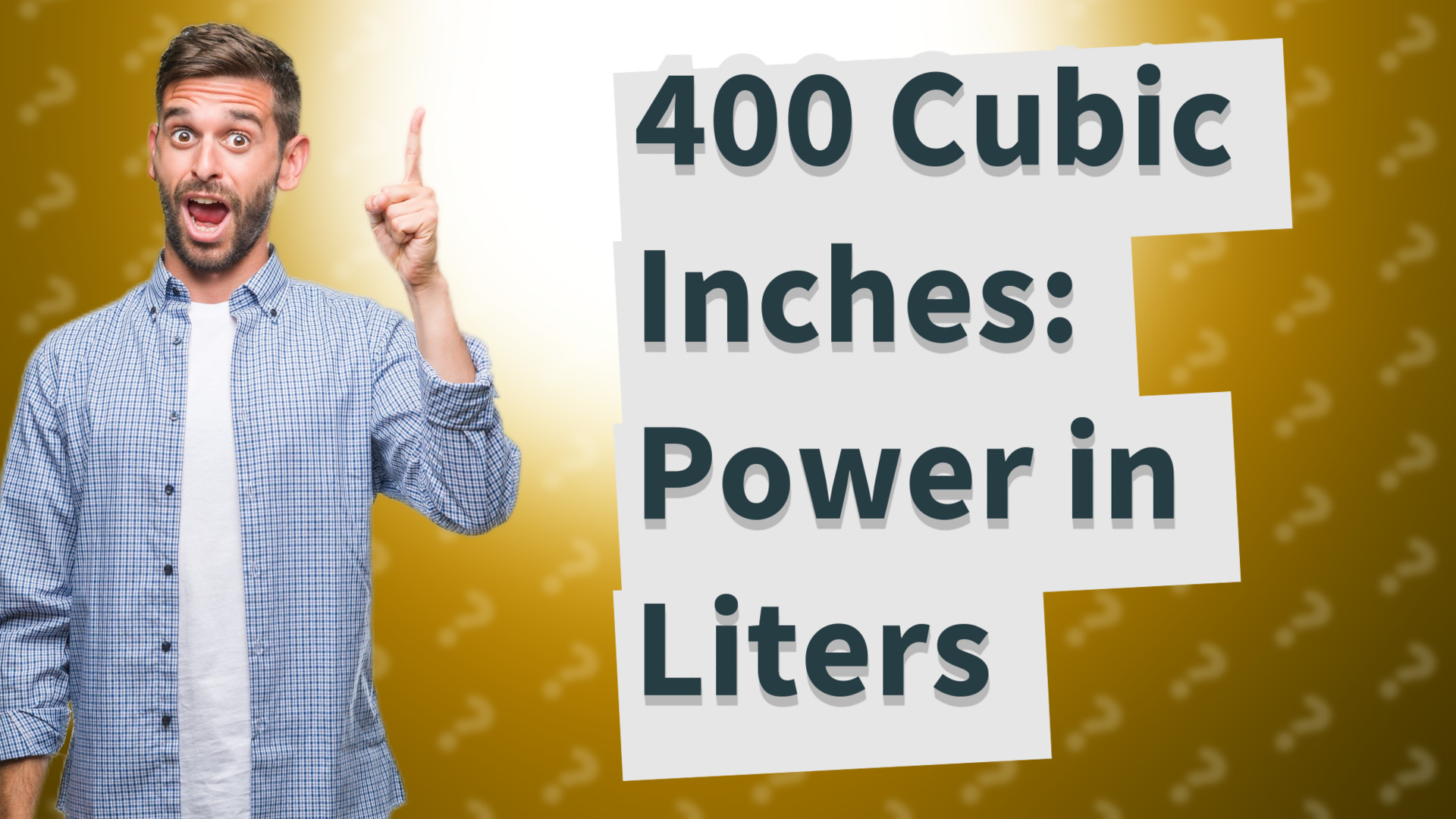 400 Cubic Inches: Power in Liters